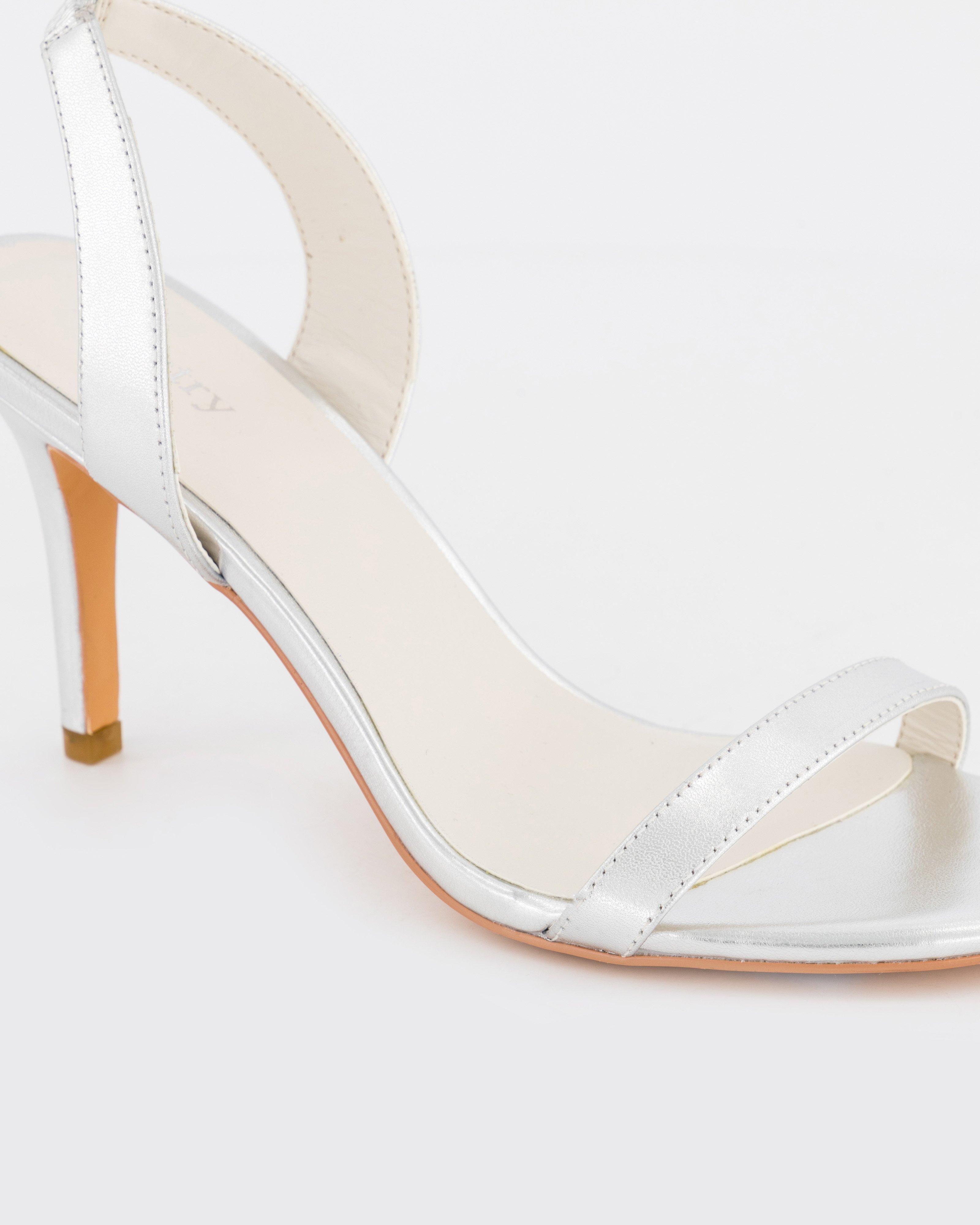 Michaela Heel Sandal -  Silver