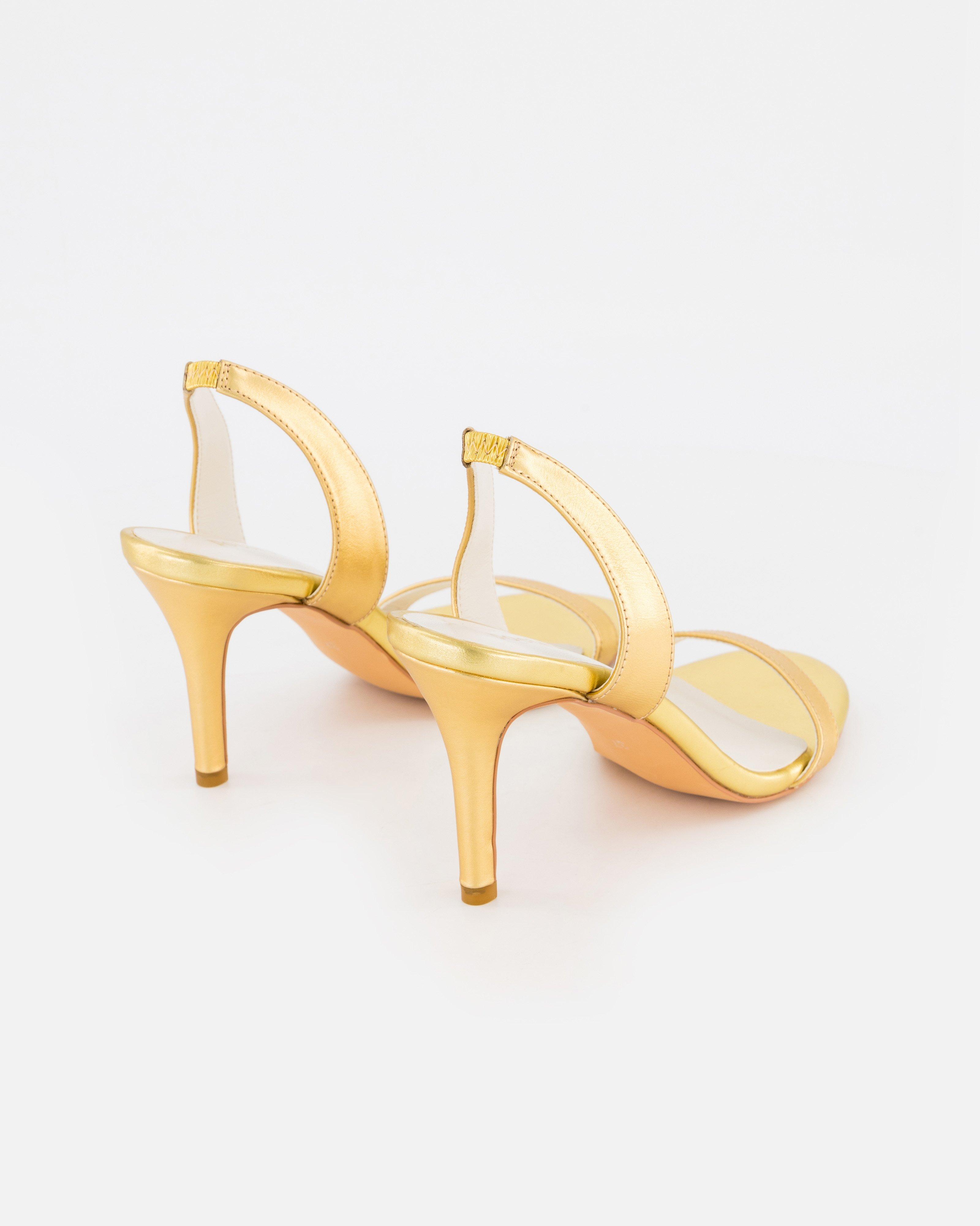 Michaela Heel Sandal -  Gold