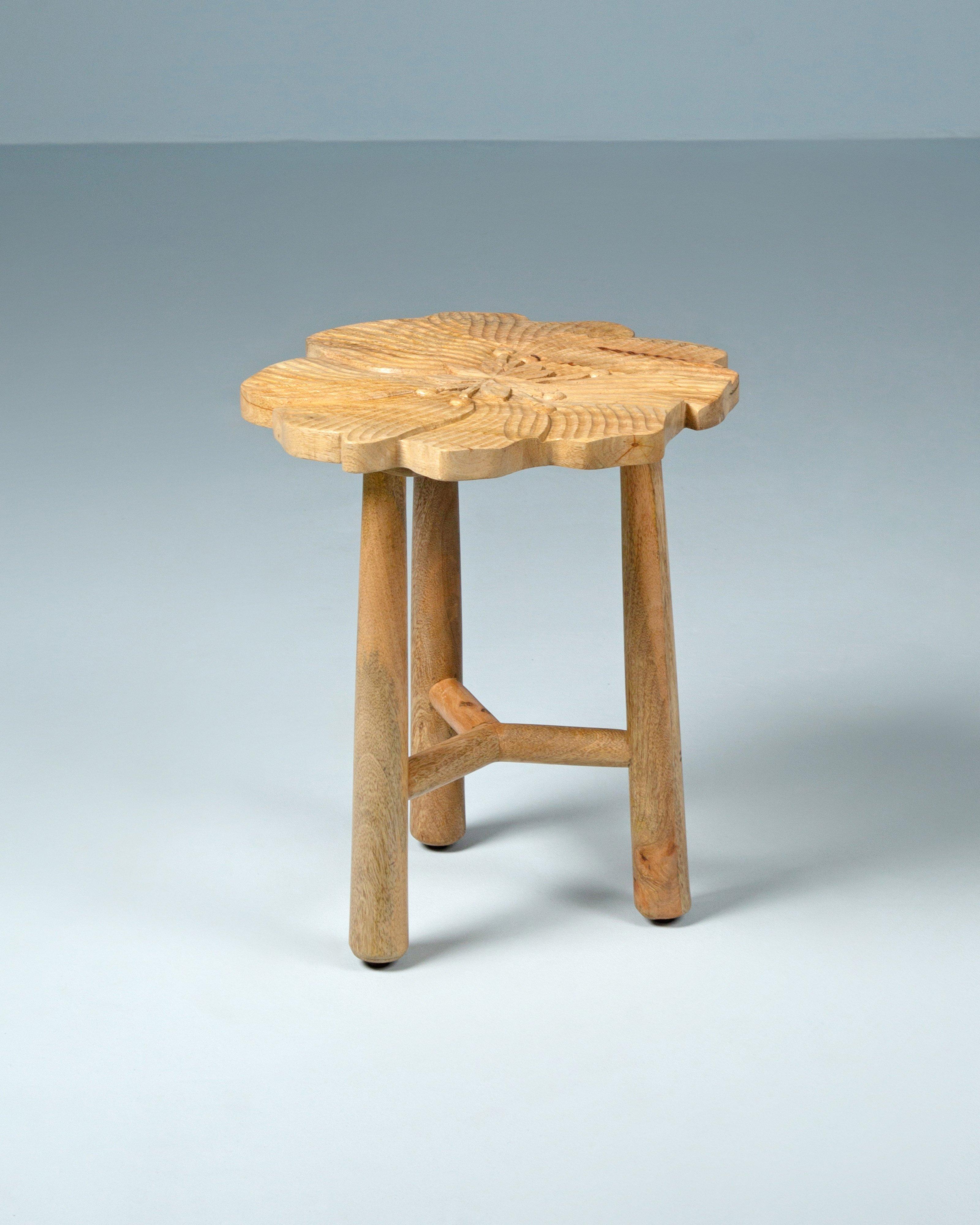 Mallika Floret Stool -  Brown
