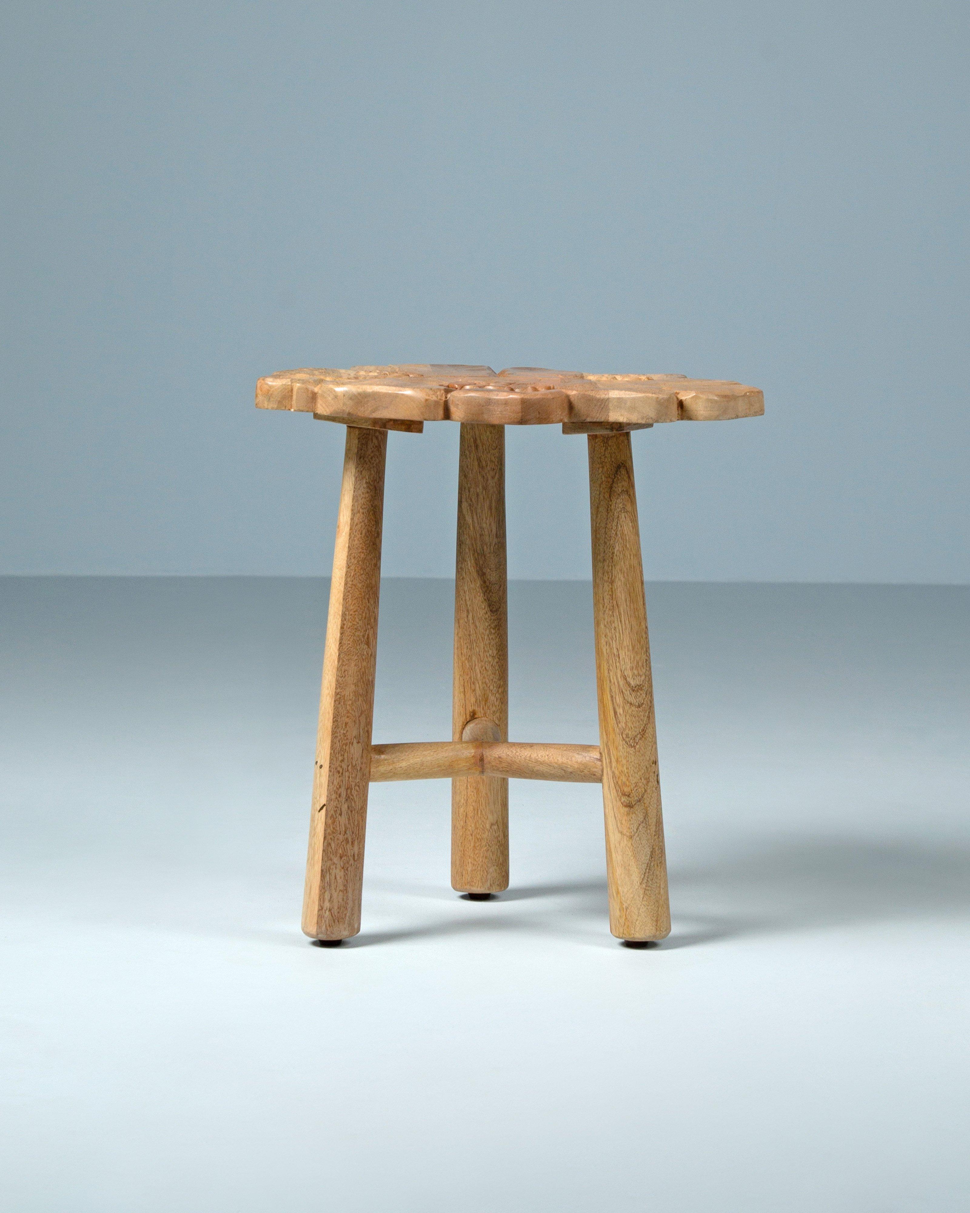 Mallika Bloom Stool -  Brown