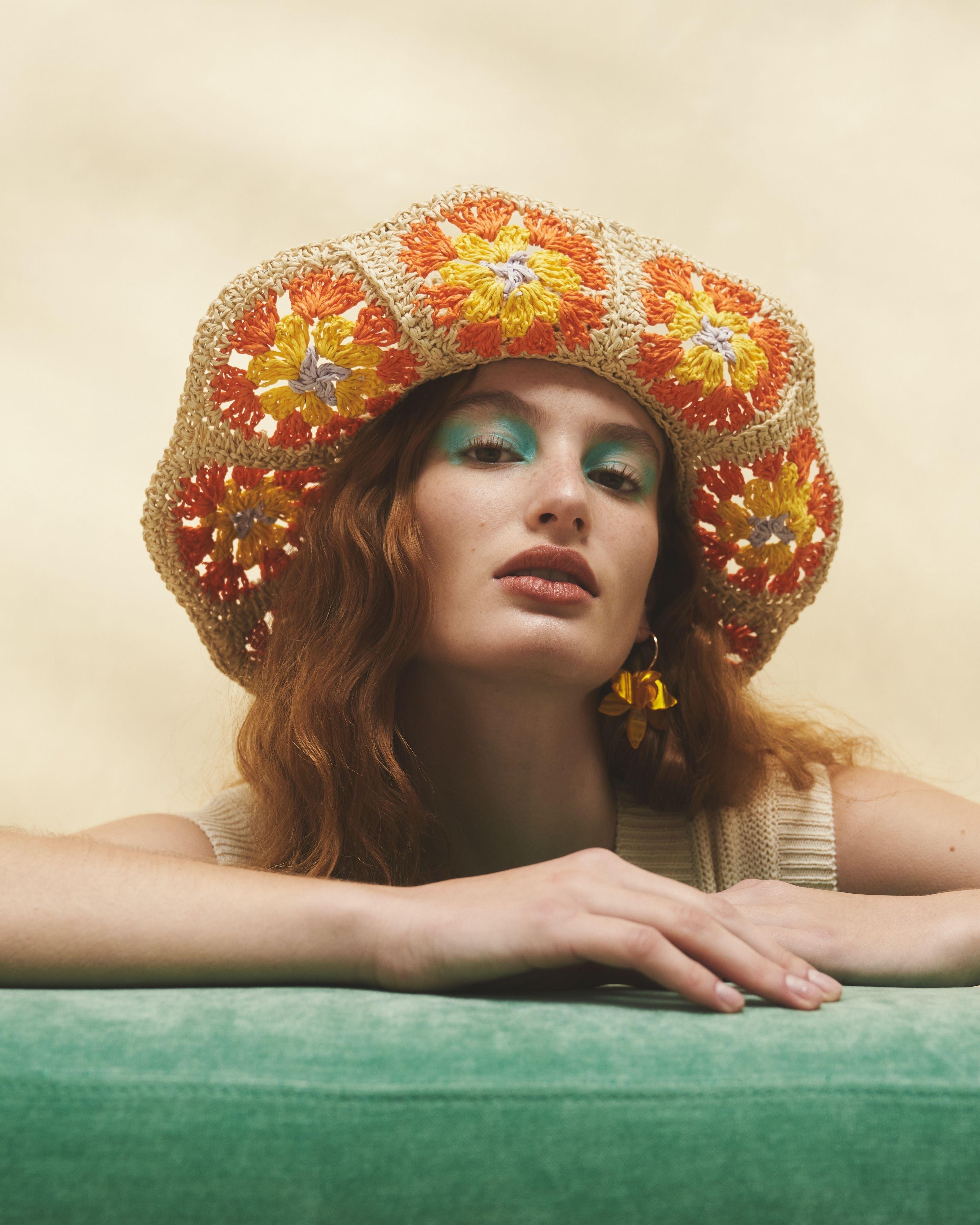 summer straw bucket hat