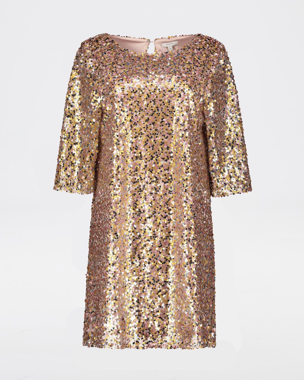 Marron Sequin Dress -  Assorted