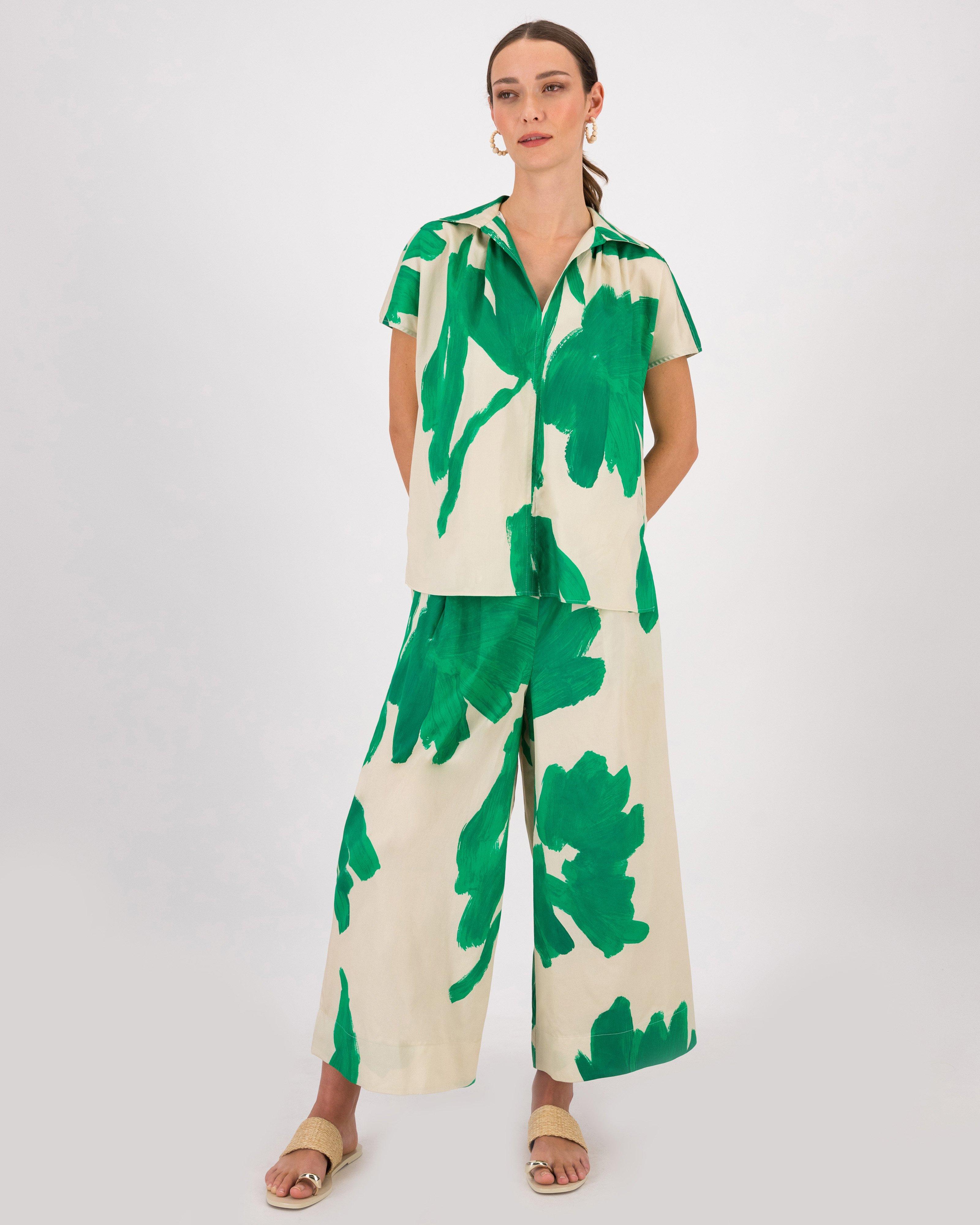 Lois Top - Green Goddess Poplin