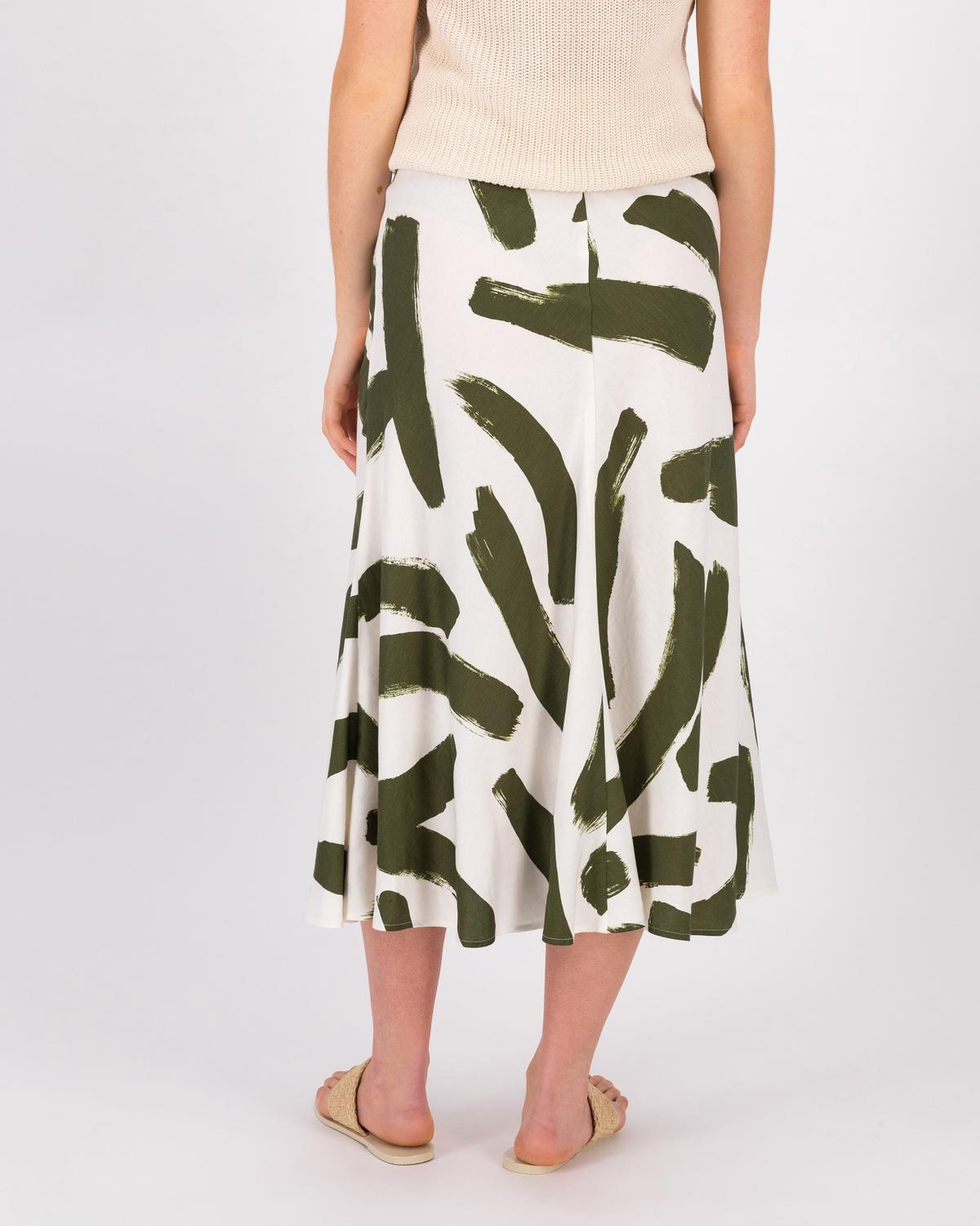 Makena Printed Skirt -  Green