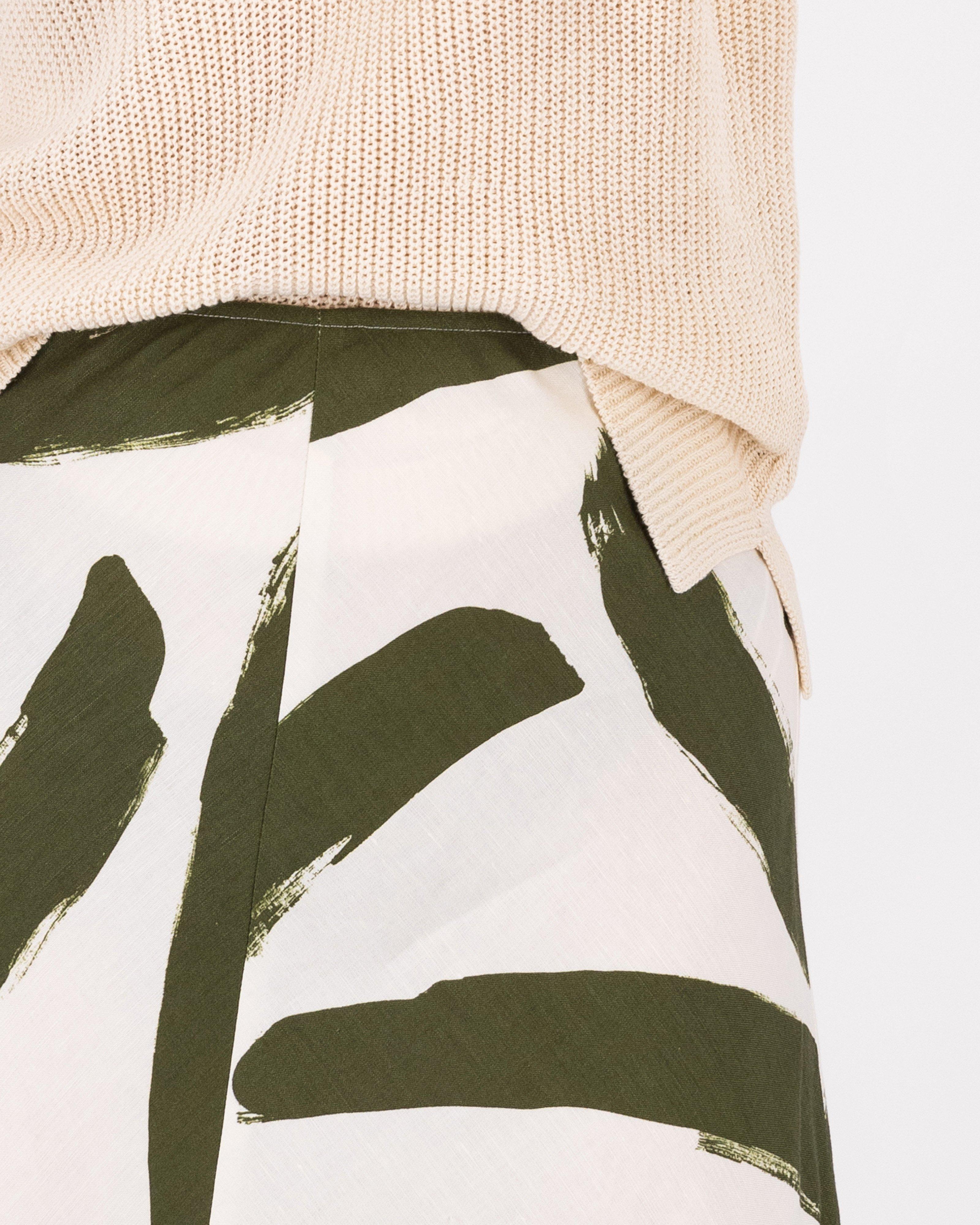 Makena Printed Skirt -  Green
