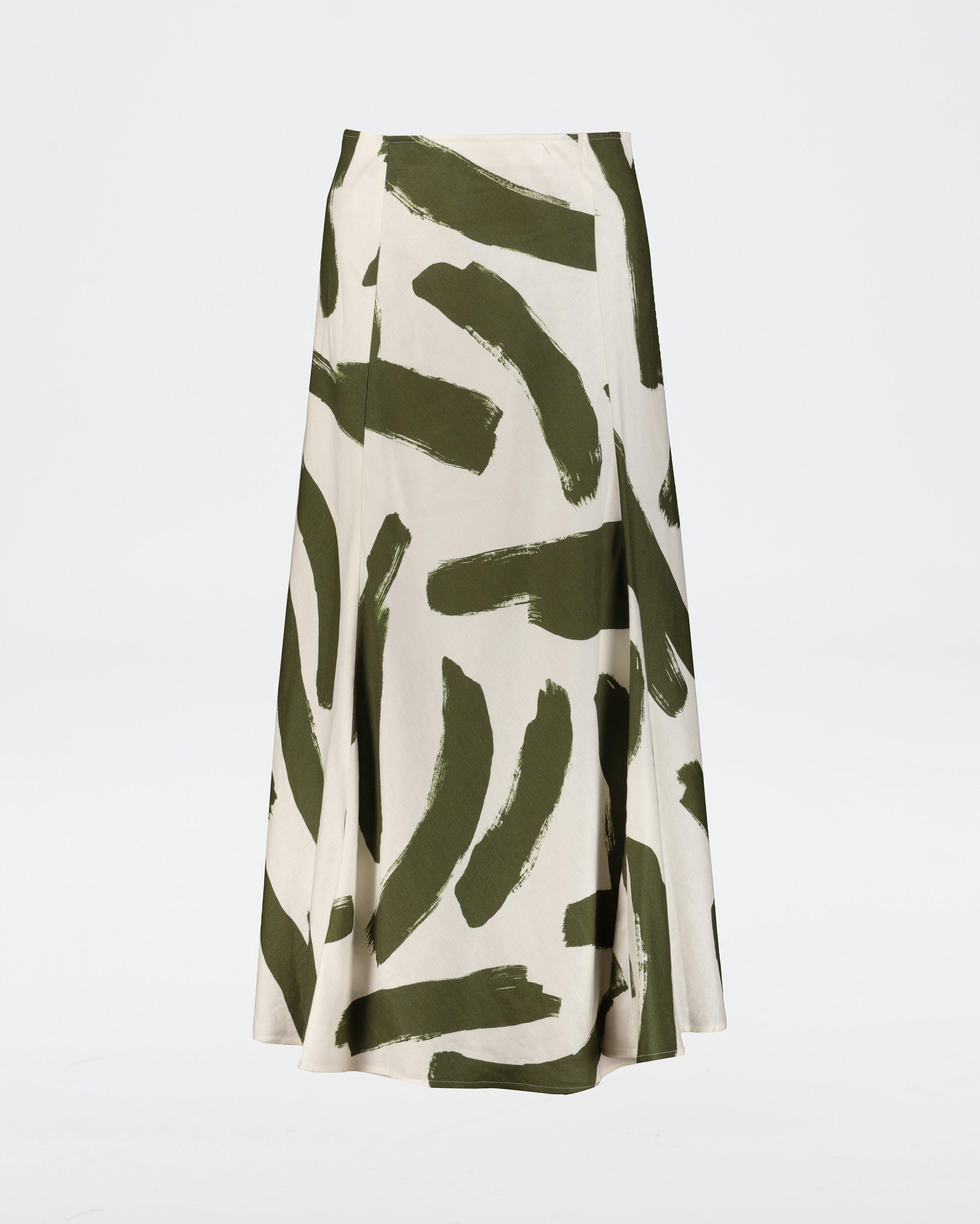 Makena Printed Skirt -  Green