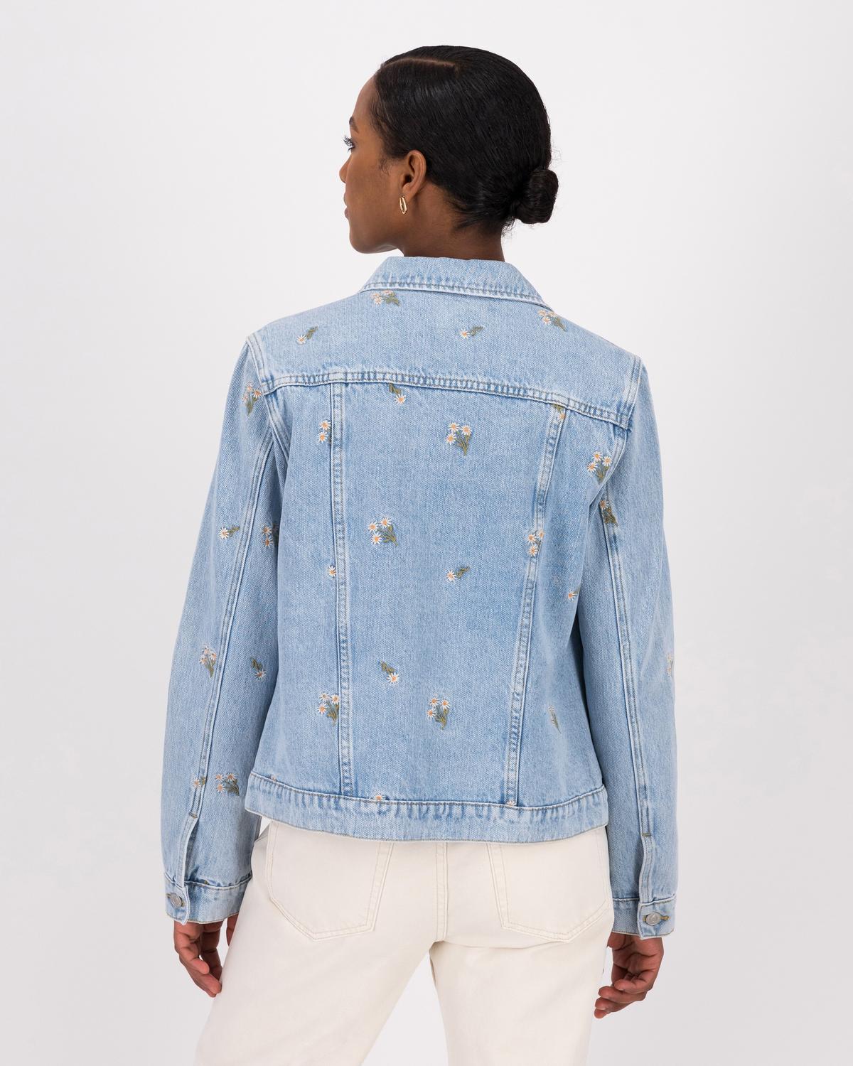 Bristol Embroidered Denim Jacket - Poetry Clothing Store