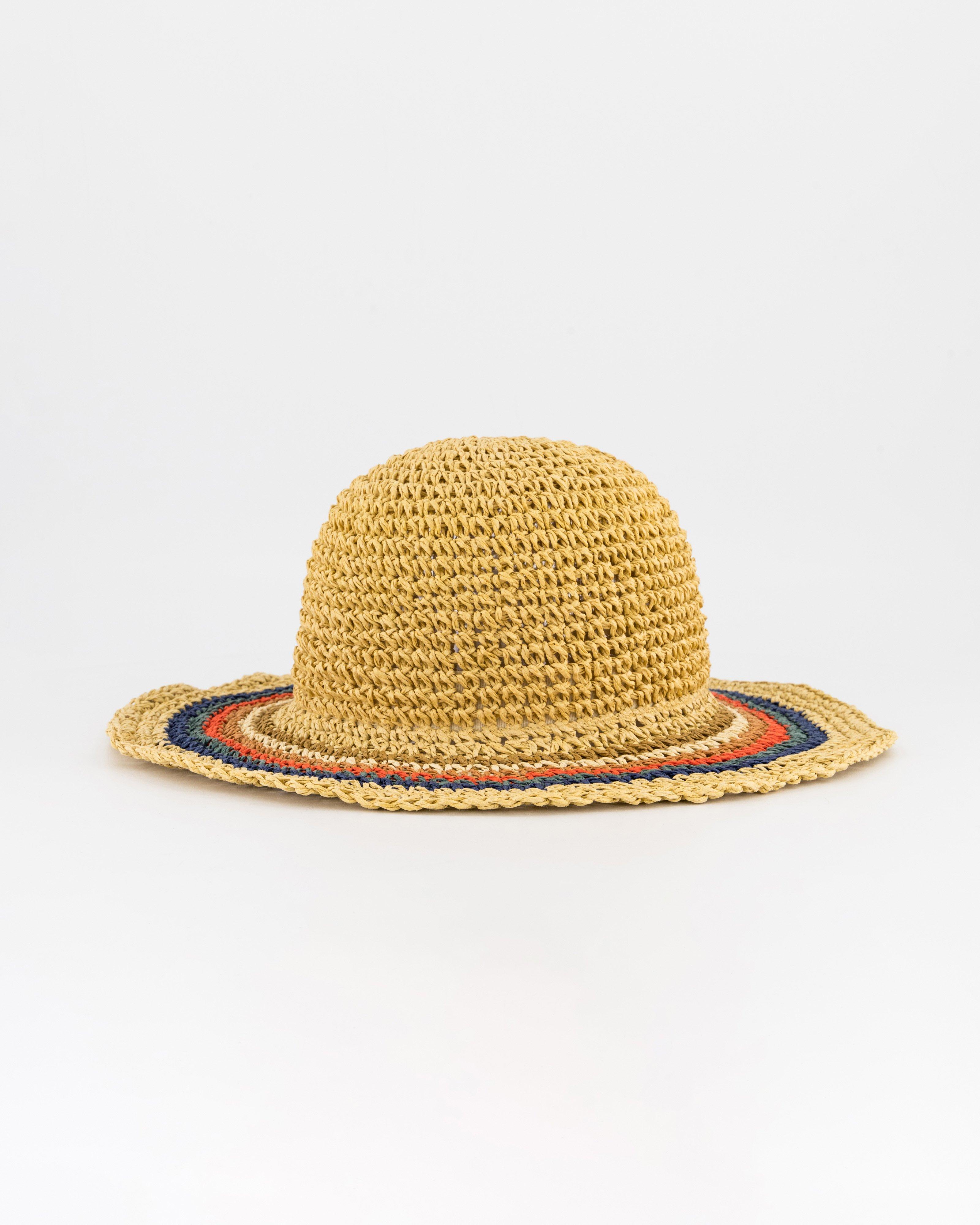 Women's Azari Straw Bucket Hat -  Oatmeal