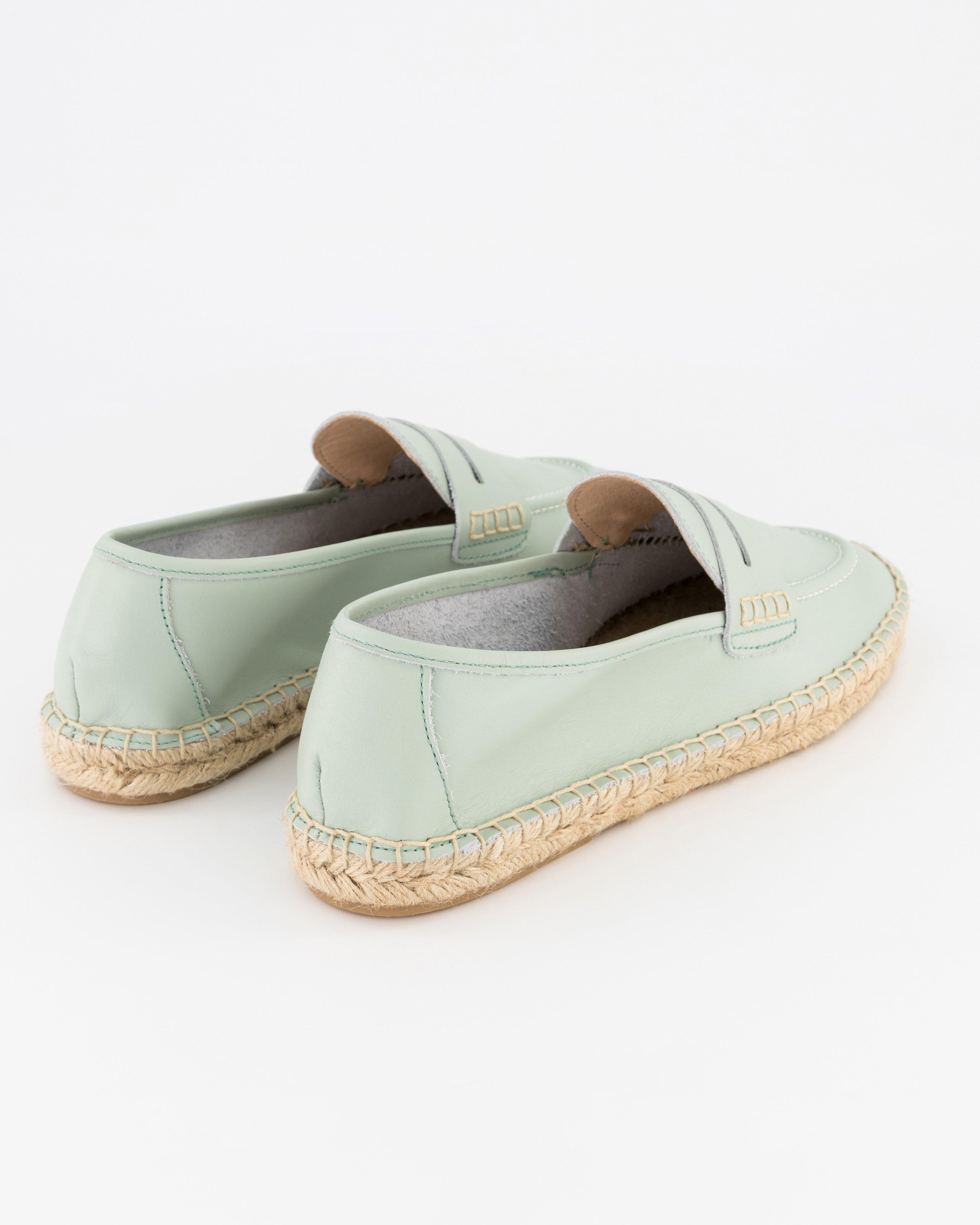 Cleo Espadrille Leather Loafer -  Green