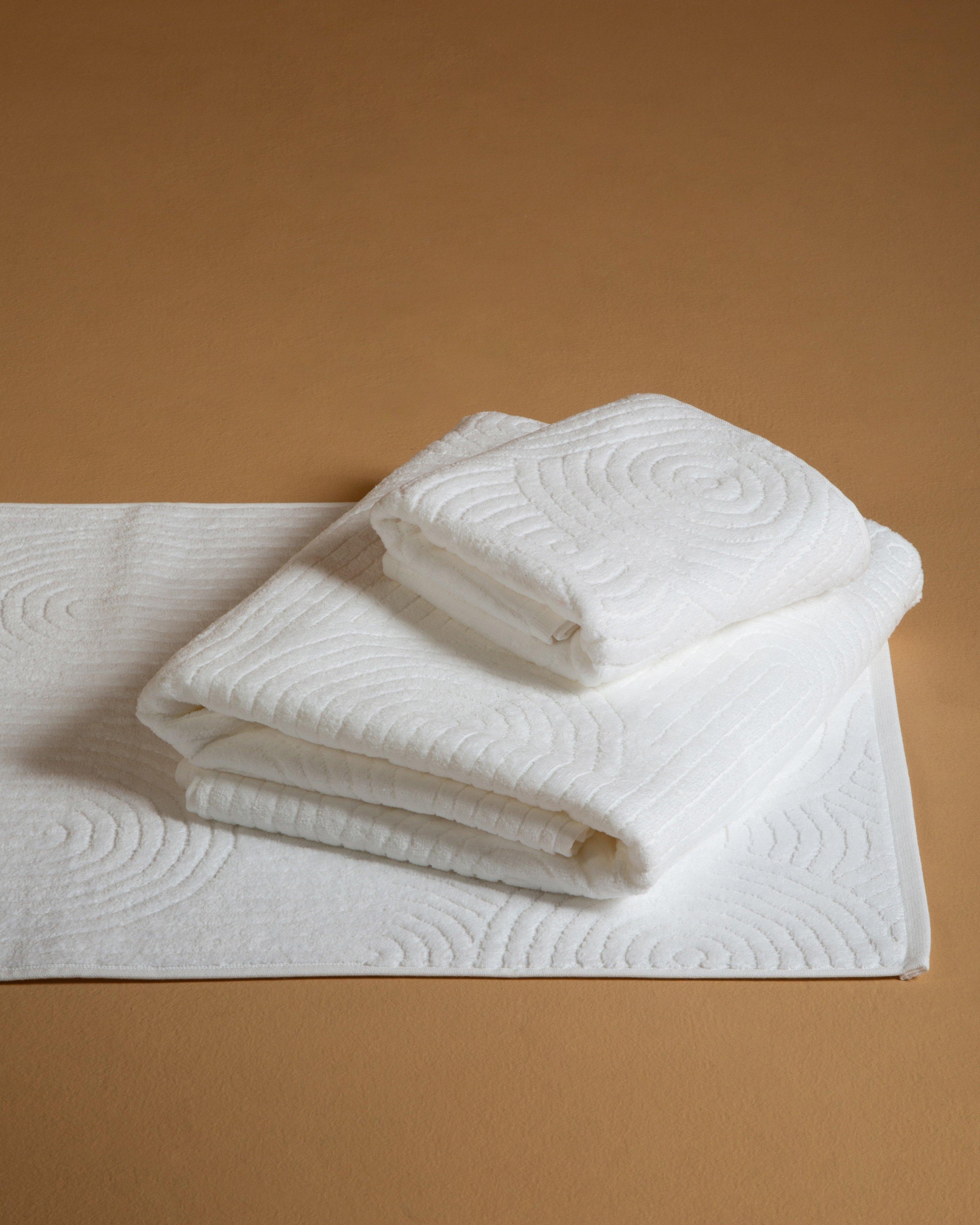 Velour Bath Mat -  White