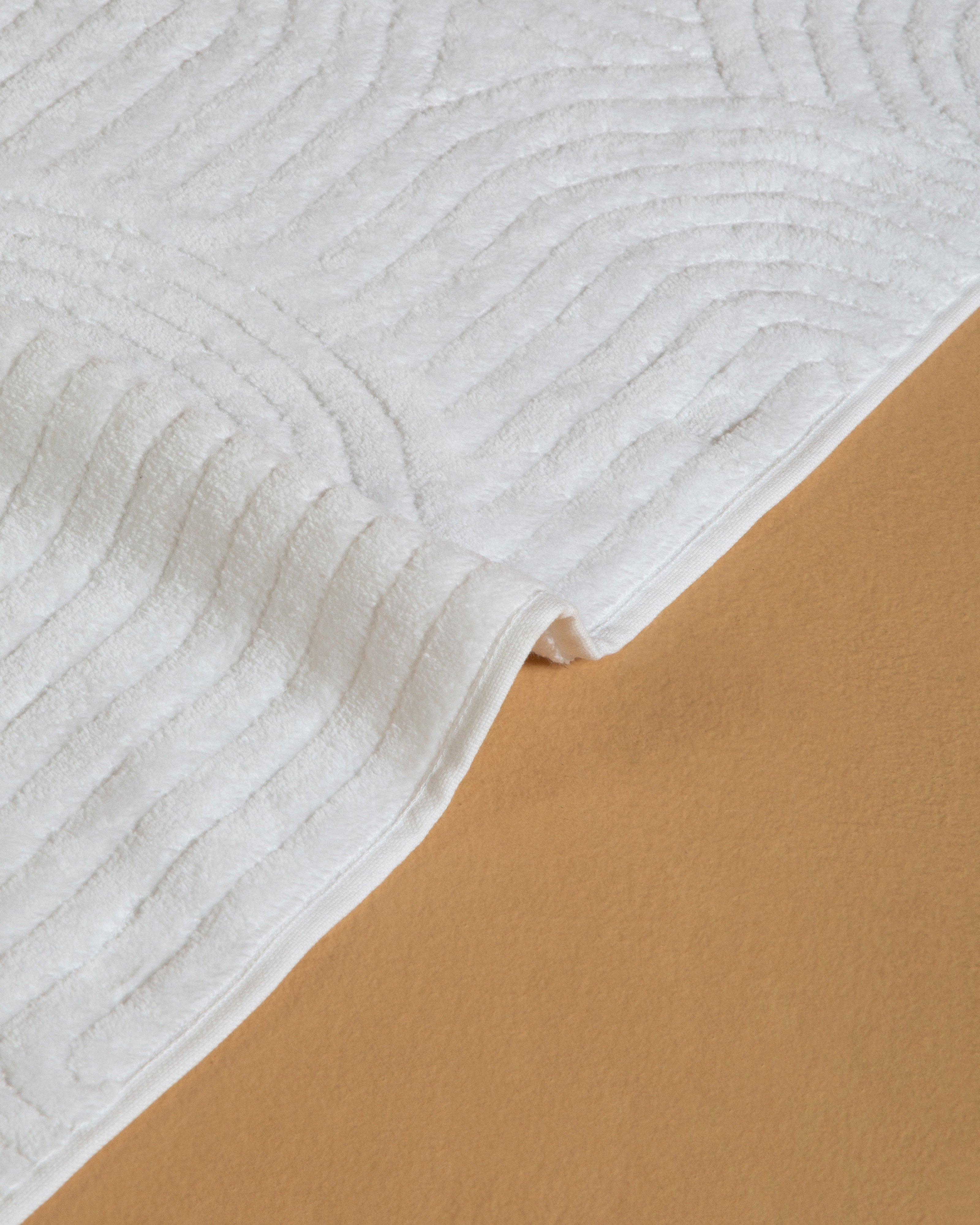 Velour Bath Mat -  White