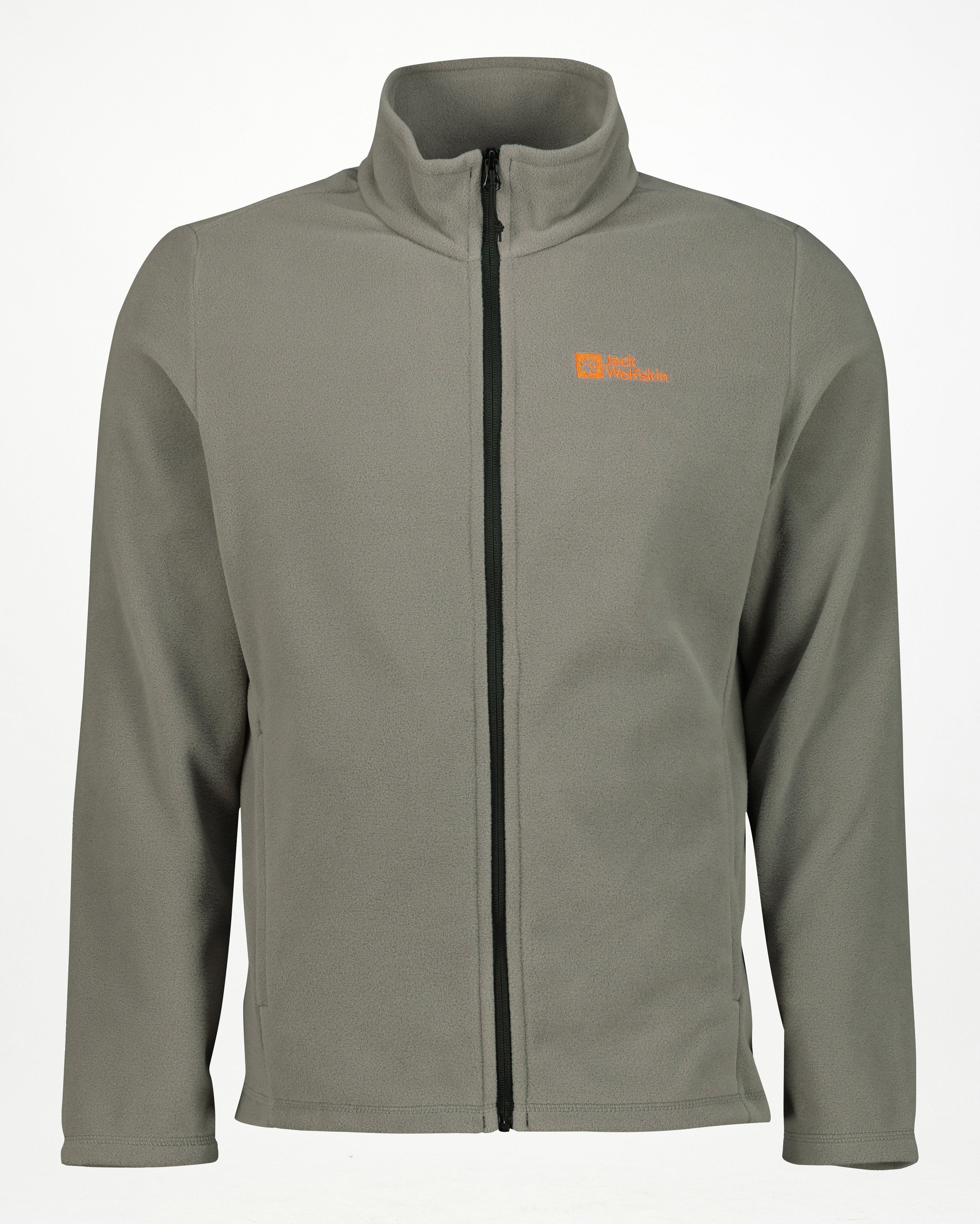 Jack Wolfskin Men’s Taunus Full Zip Breathable Fleece Jacket -  Grey