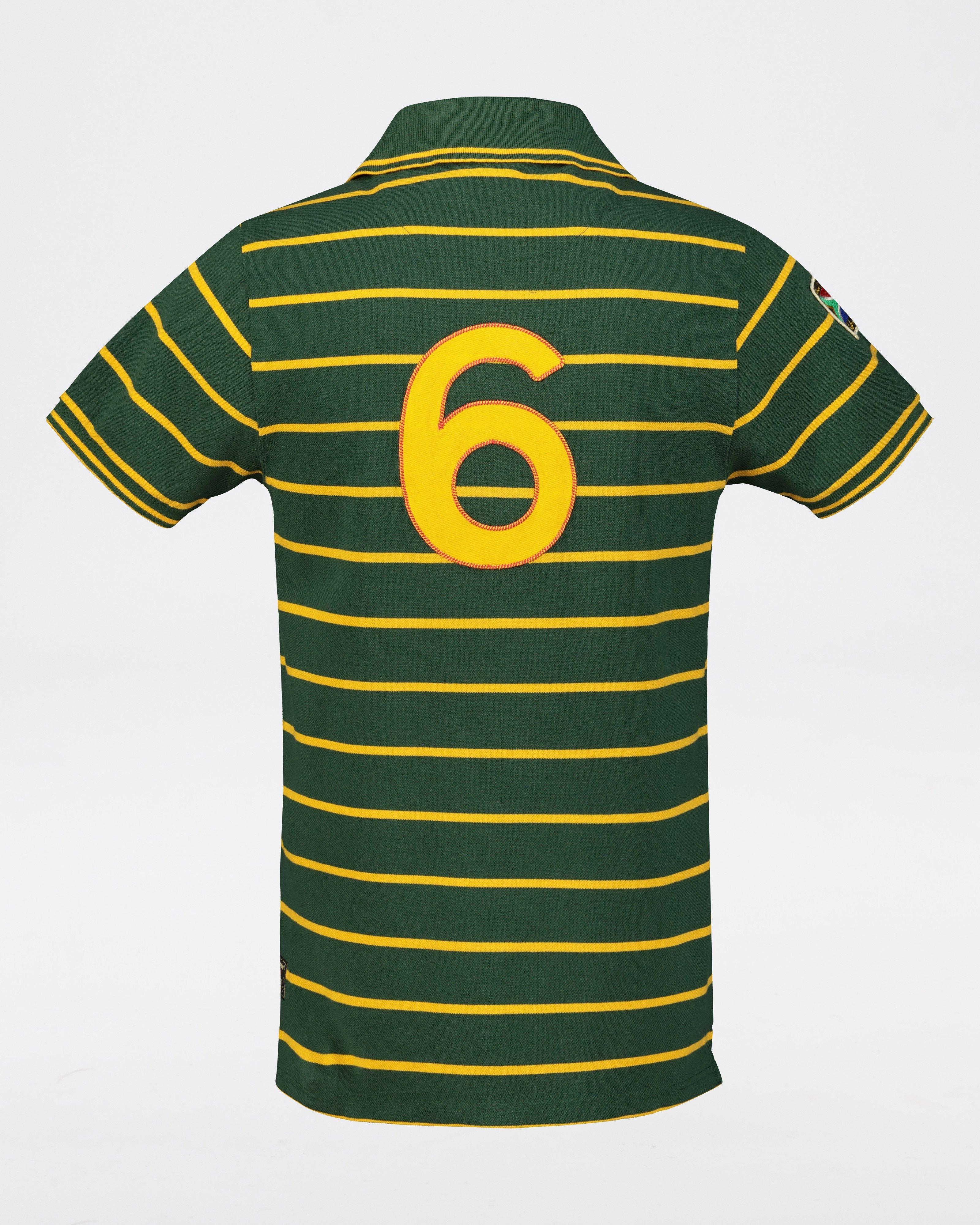 Magents Men's Short Sleeve Striped Jersey -  Bottle Green