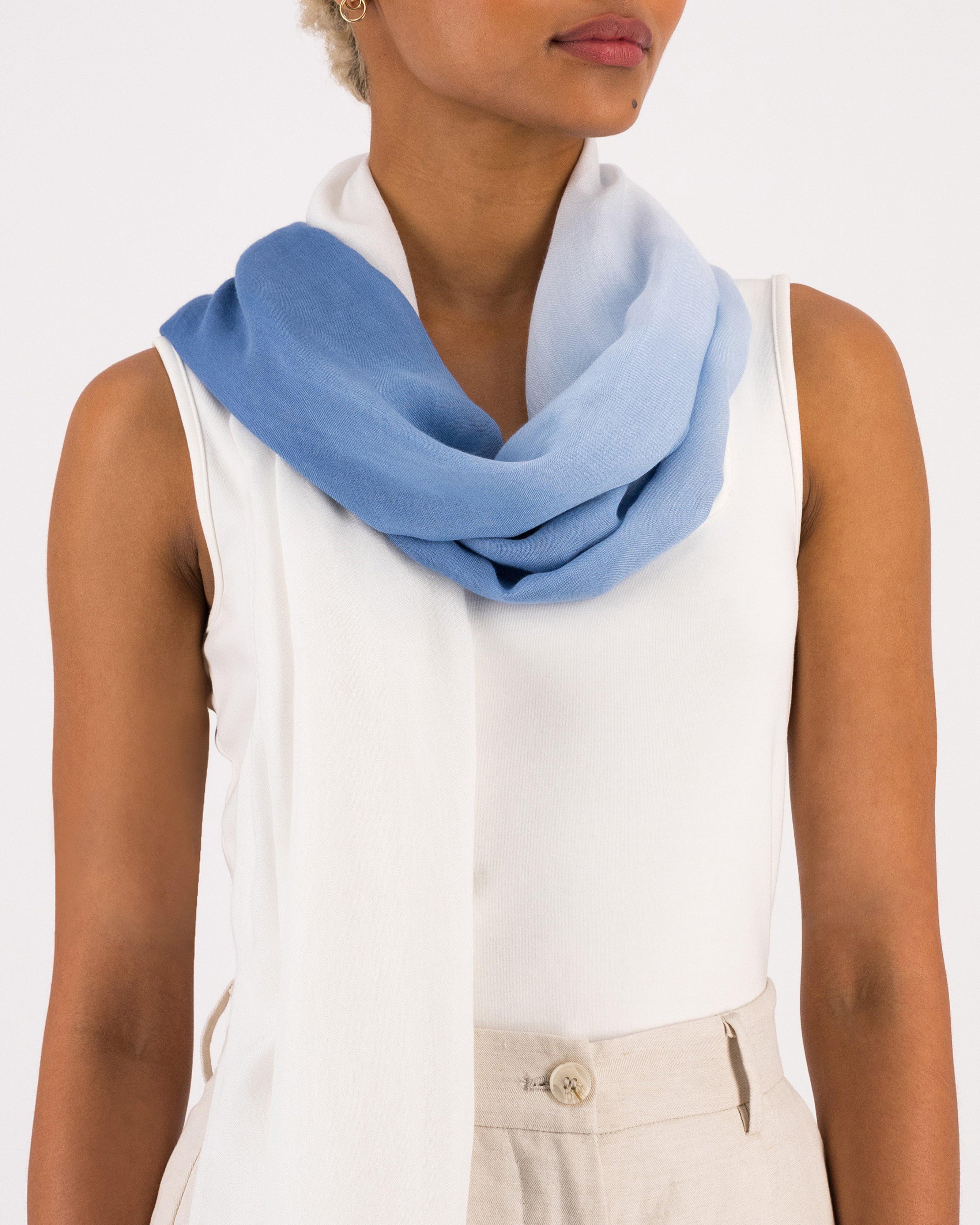 Raelyn Ink Scarf -  Blue