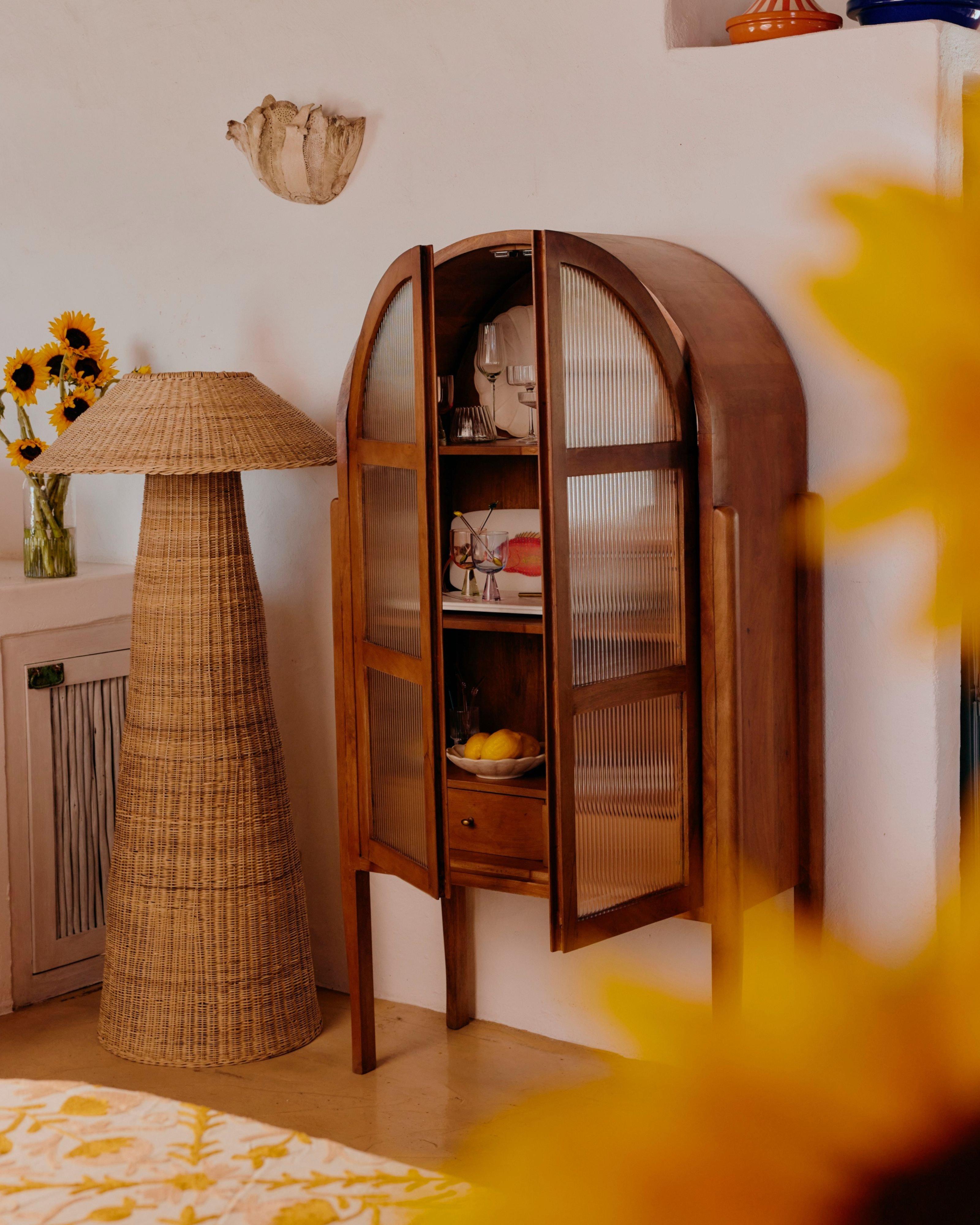 Mahi Display Cabinet -  Brown
