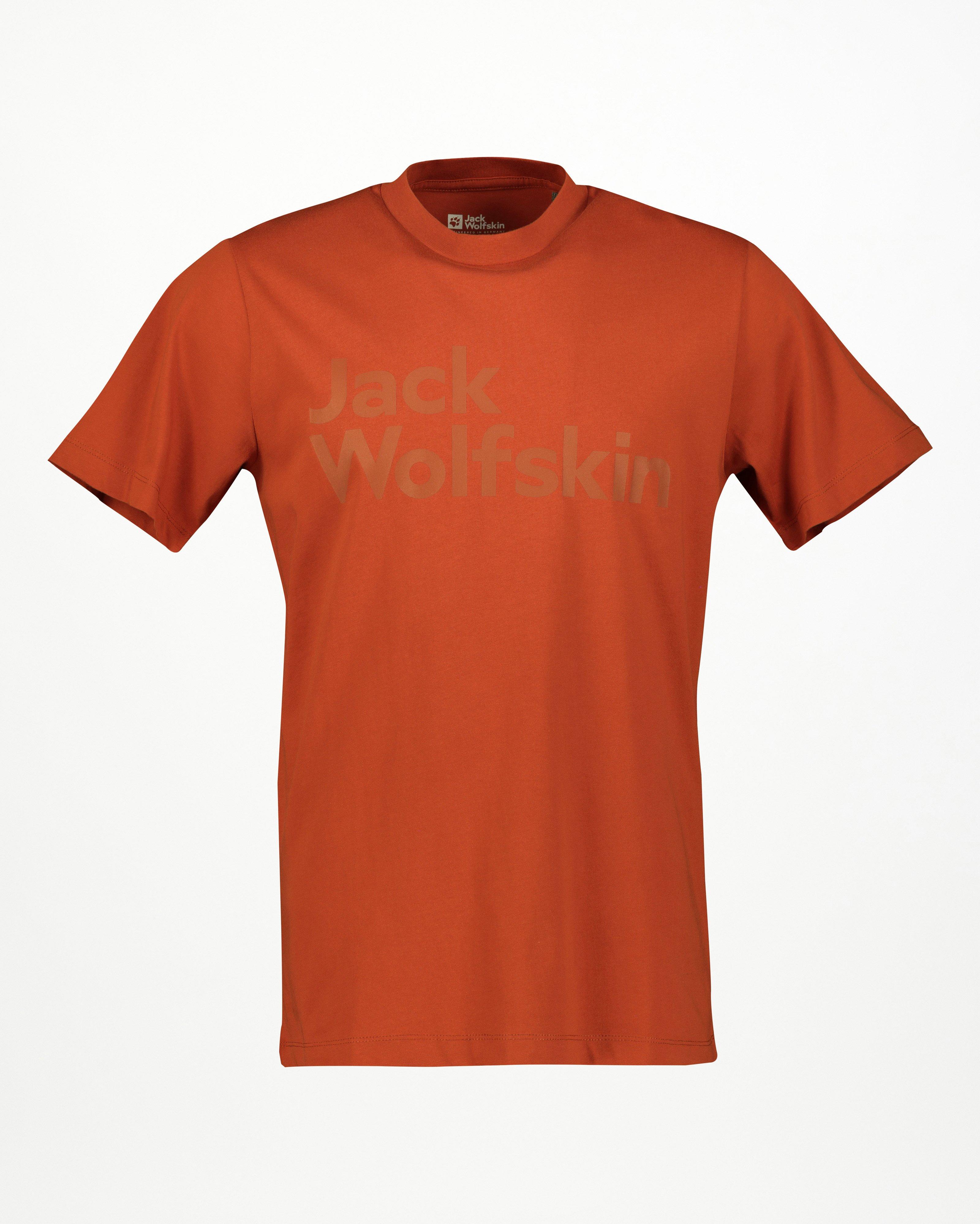 Jack Wolfskin Men’s Essential Logo Cotton T-shirt -  Dark Red