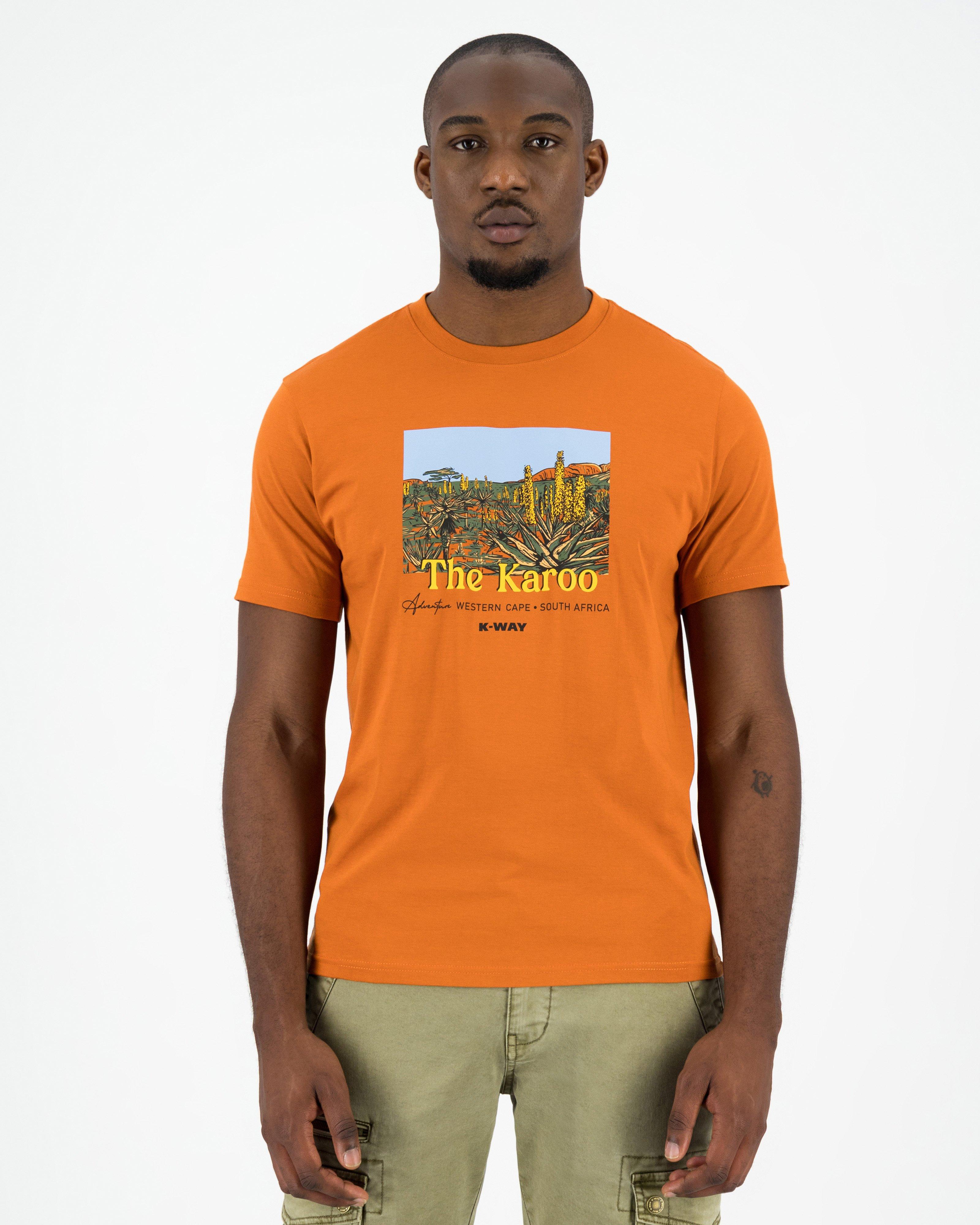 K-Way Elements Men’s Karoo Cotton T-shirt -  Rust