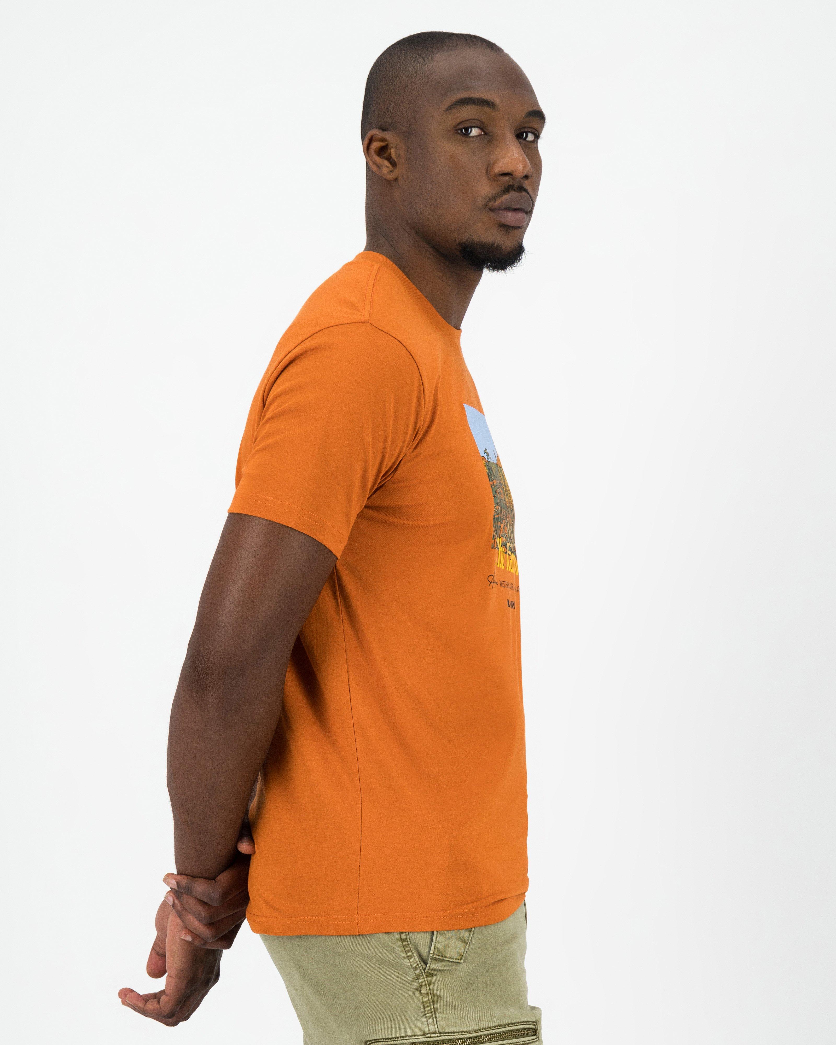 K-Way Elements Men’s Karoo Cotton T-shirt -  Rust