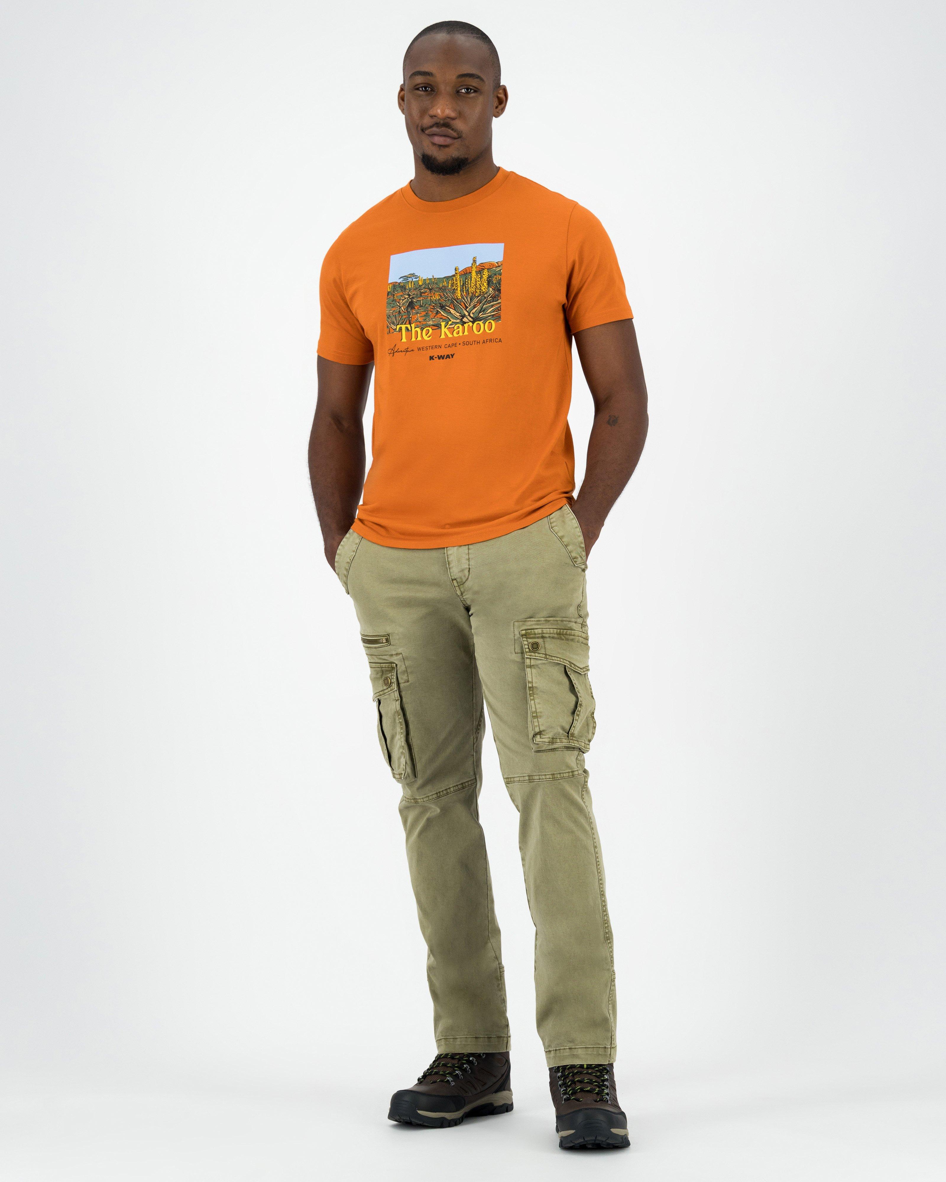 K-Way Elements Men’s Karoo Cotton T-shirt -  Rust