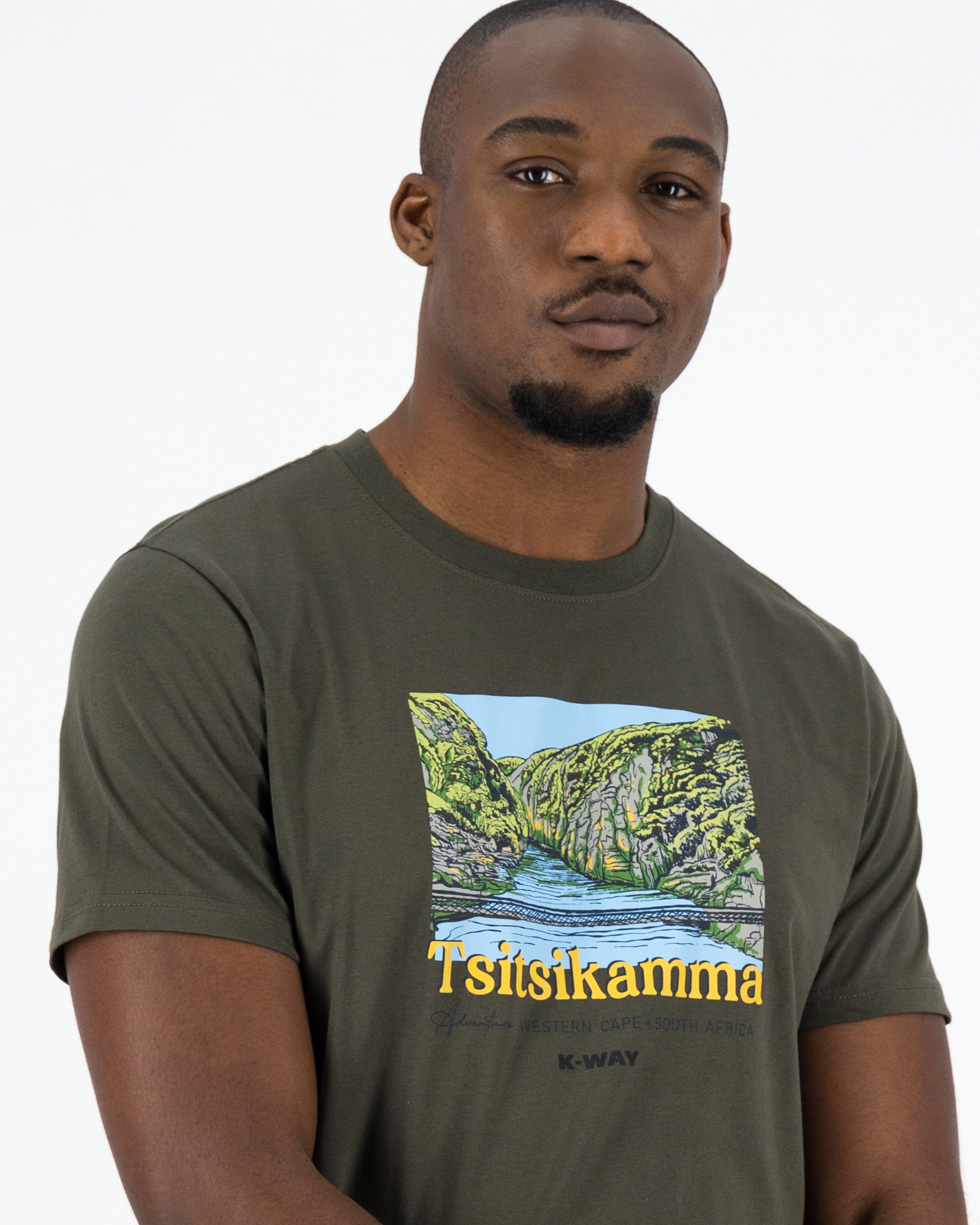 K-Way Elements Men’s Tsitsikamma Cotton T-shirt -  Olive