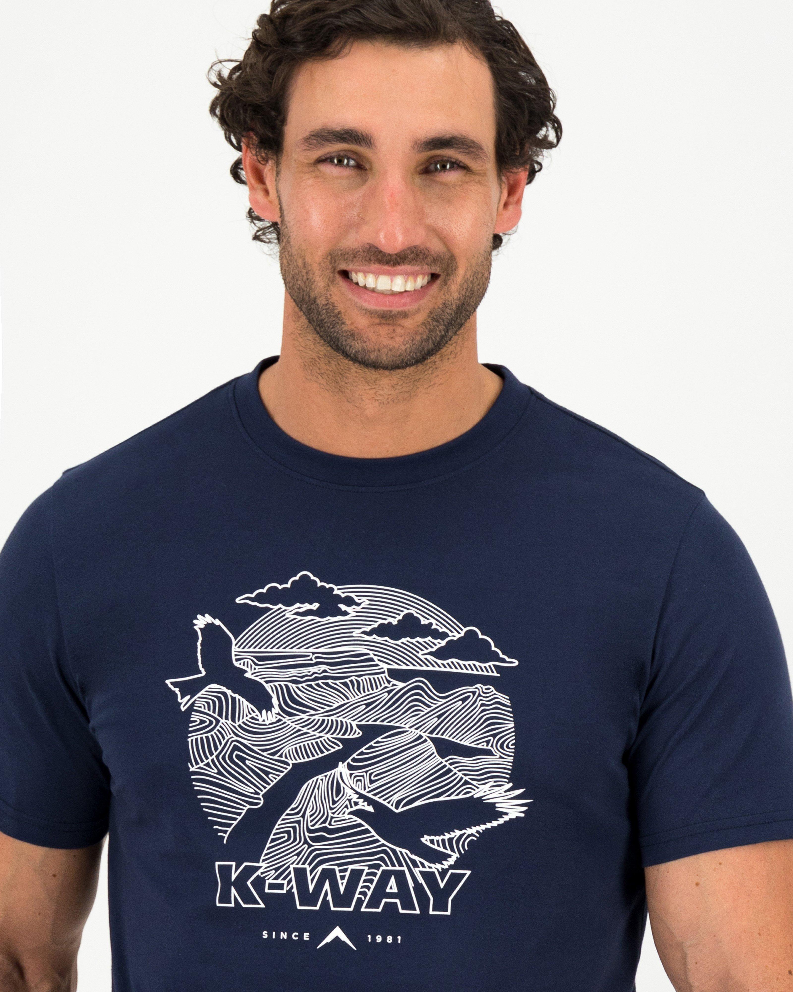 K-Way Elements Men’s Graphic T-shirt -  Navy