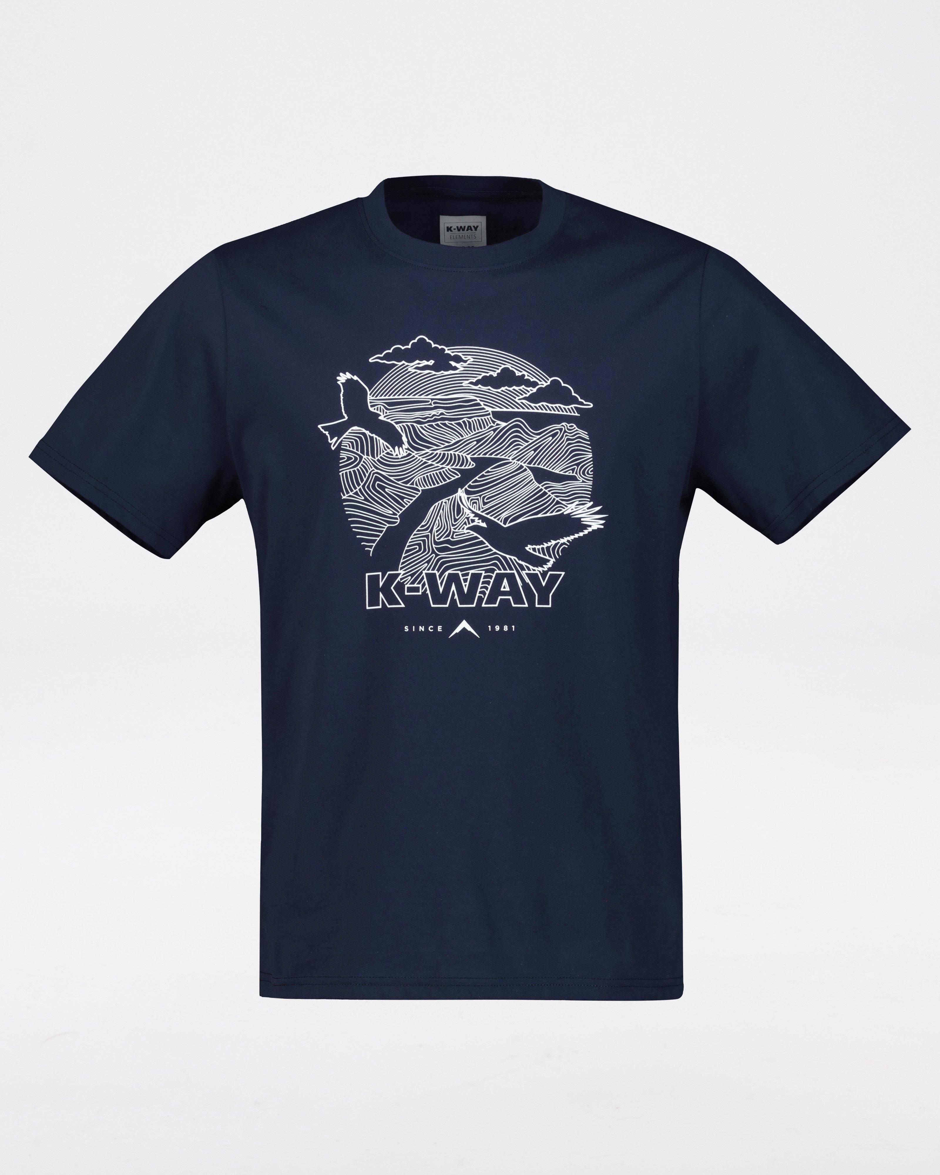 K-Way Elements Men’s Graphic T-shirt -  Navy