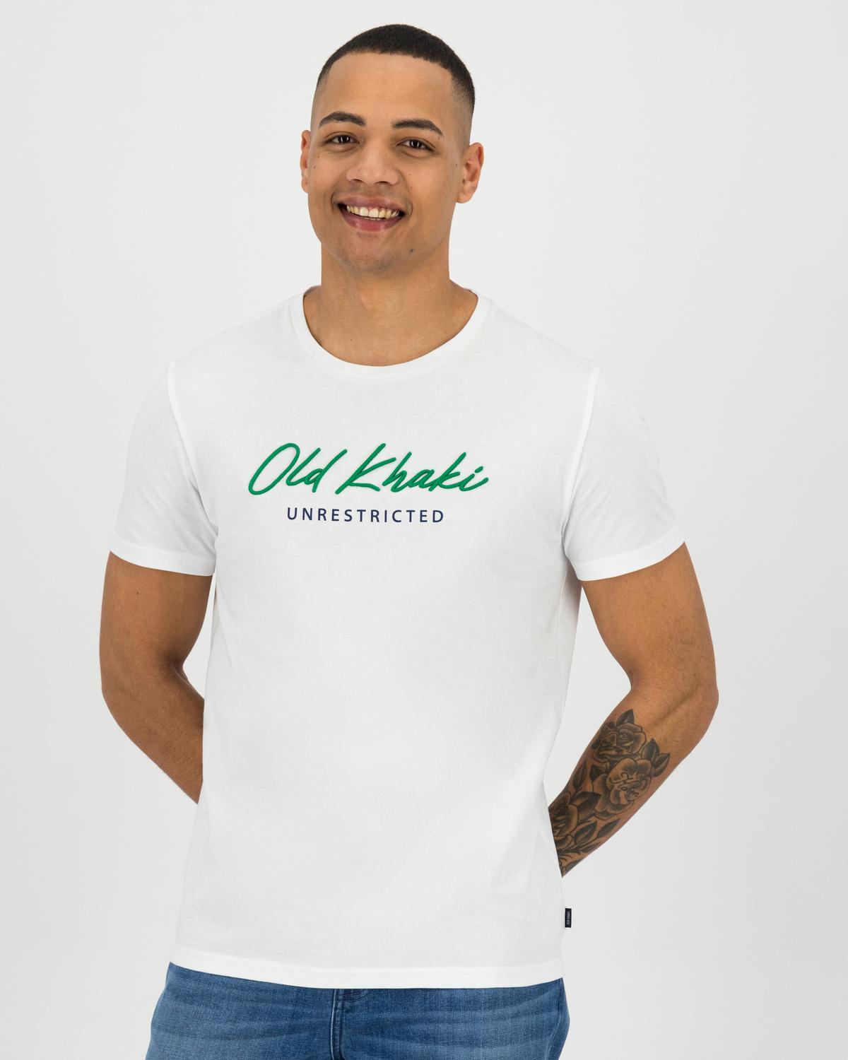 Old Khaki Men's Damon Slim Fit T-shirt -  white