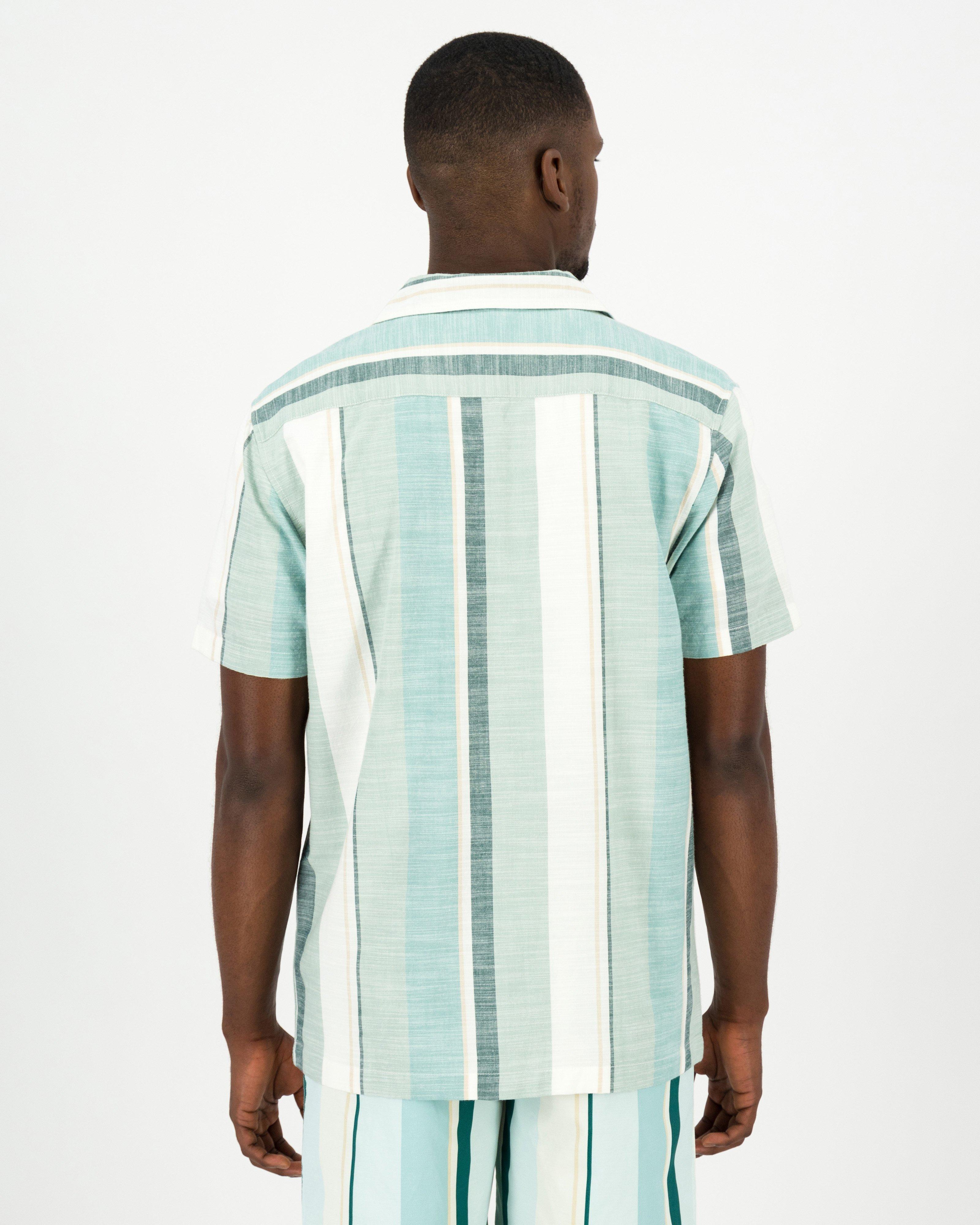 Men's Jon Regular Fit Textured Shirt -  Aqua