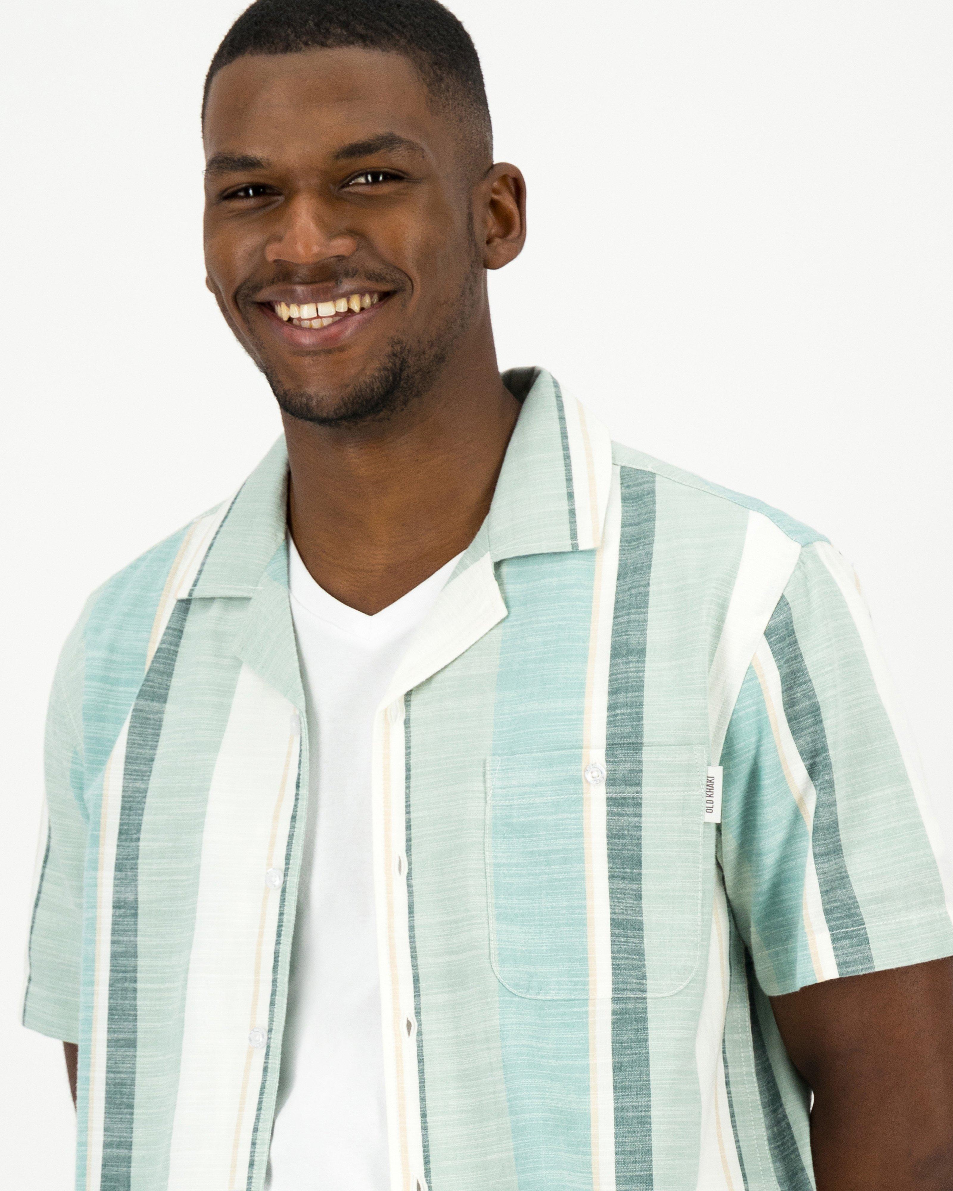 Men's Jon Regular Fit Textured Shirt -  Aqua