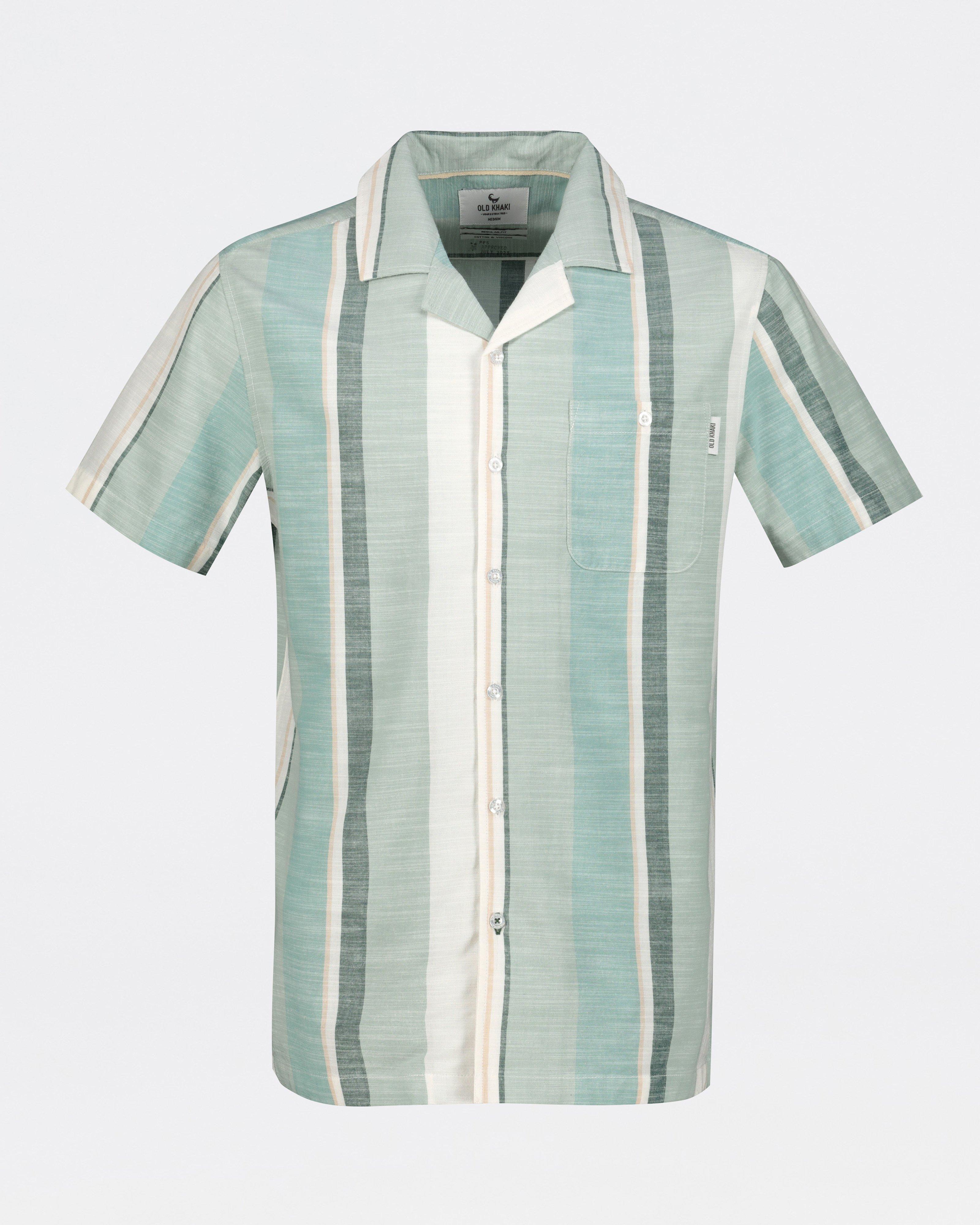 Men's Jon Regular Fit Textured Shirt -  Aqua