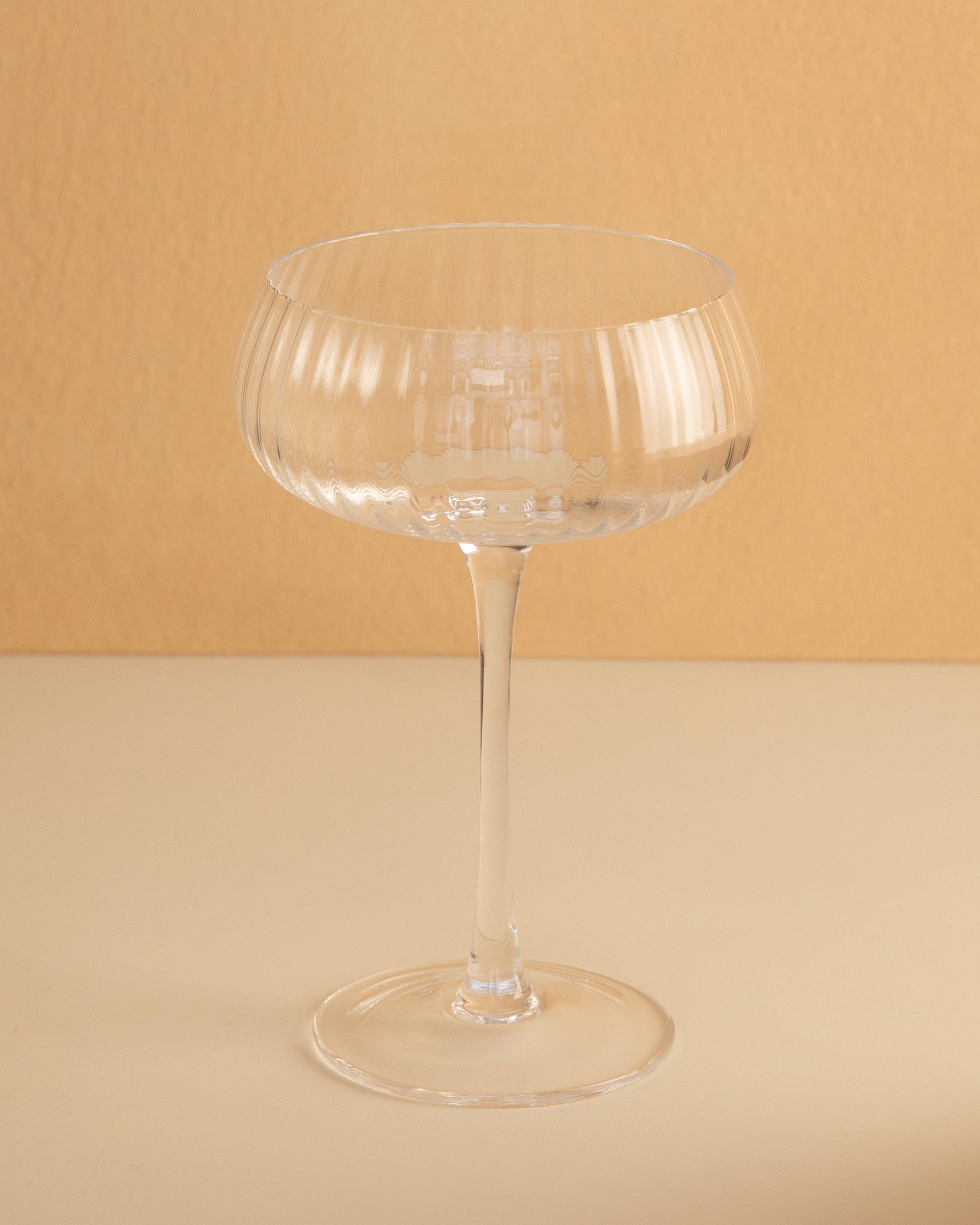 Ribbed Gin Glass -  No Colour
