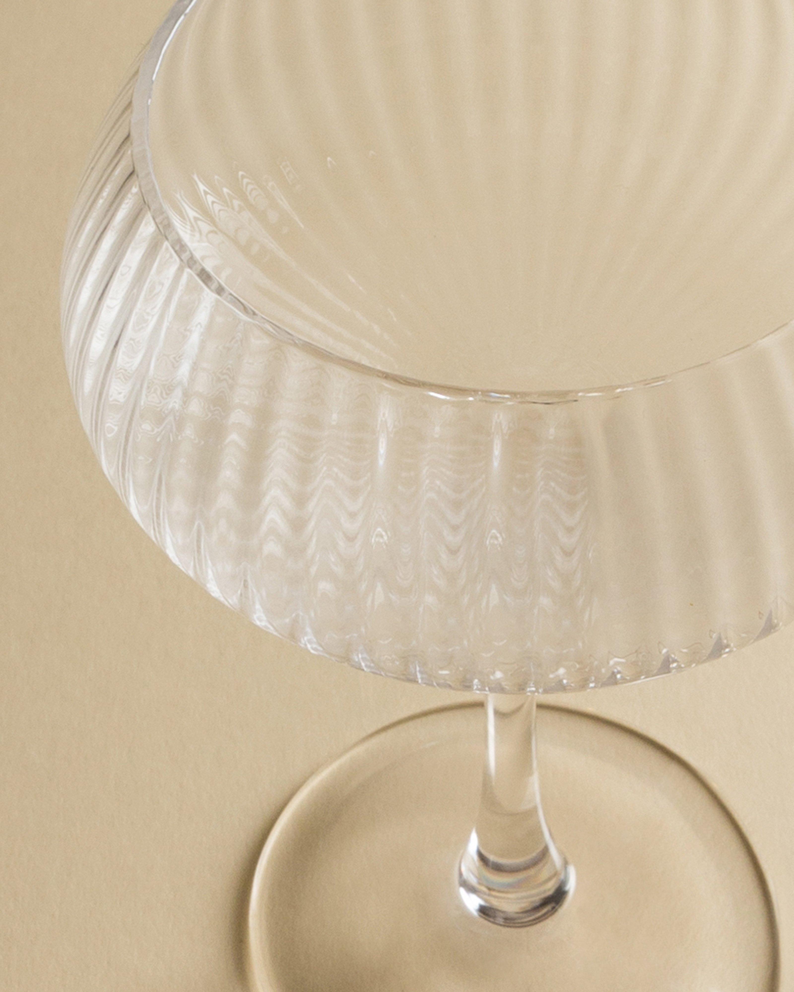 Ribbed Gin Glass -  No Colour