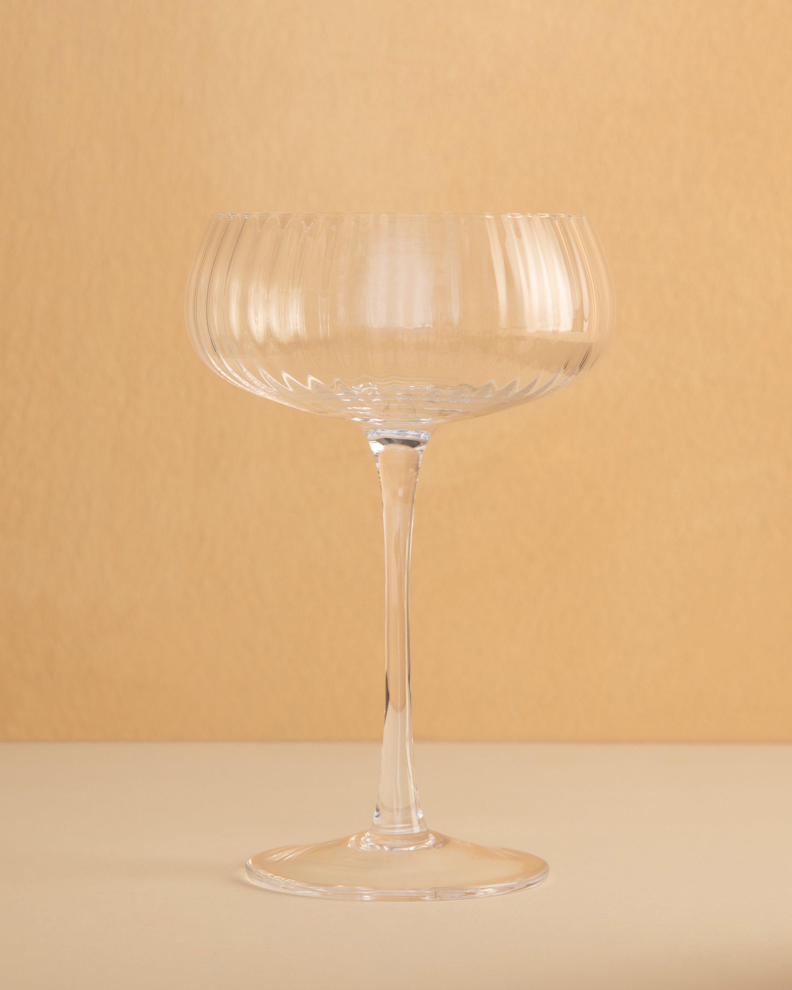 Ribbed Gin Glass -  No Colour