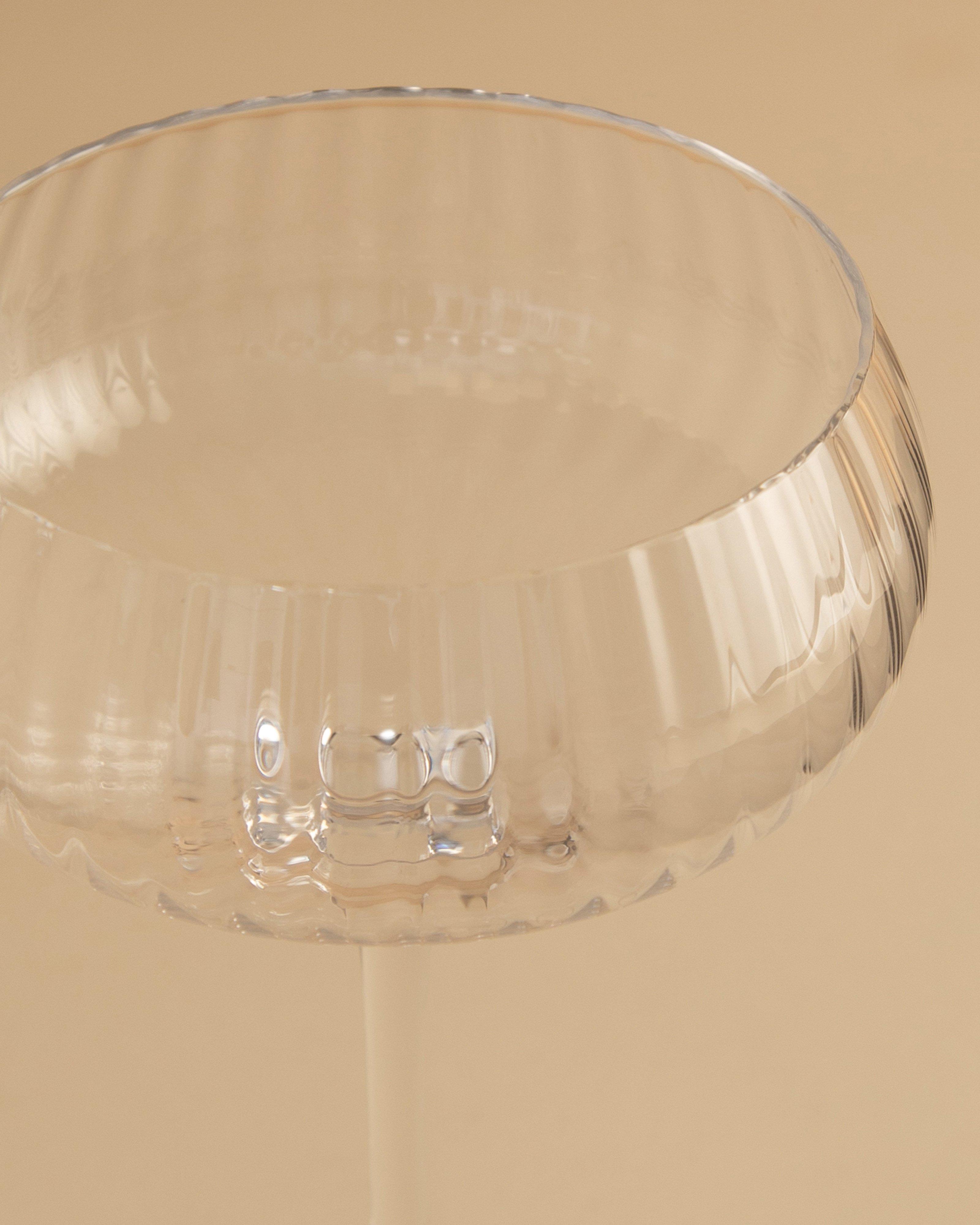 Ribbed Gin Glass -  No Colour