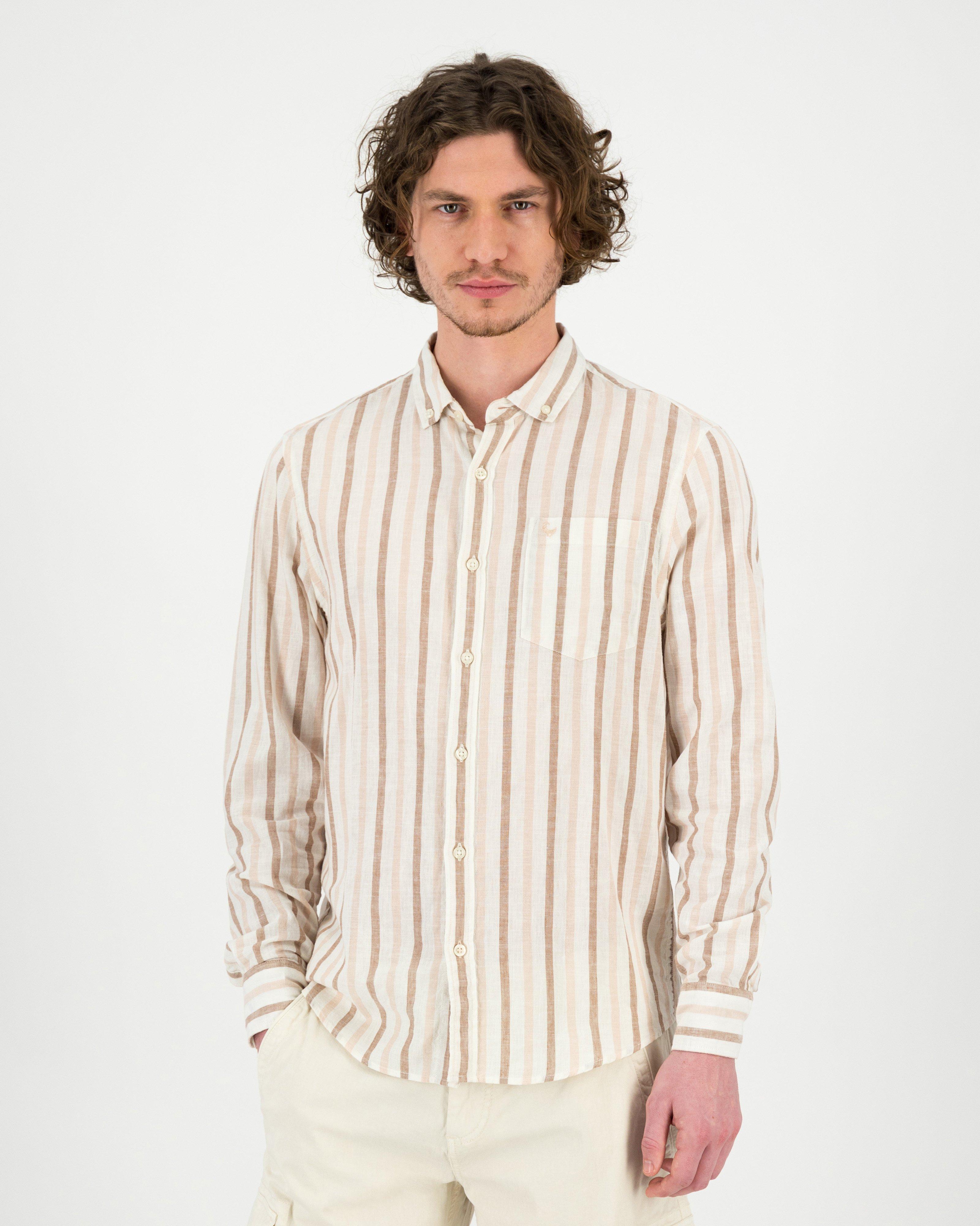 Old Khaki Men’s Cole Striped Shirt -  Orange