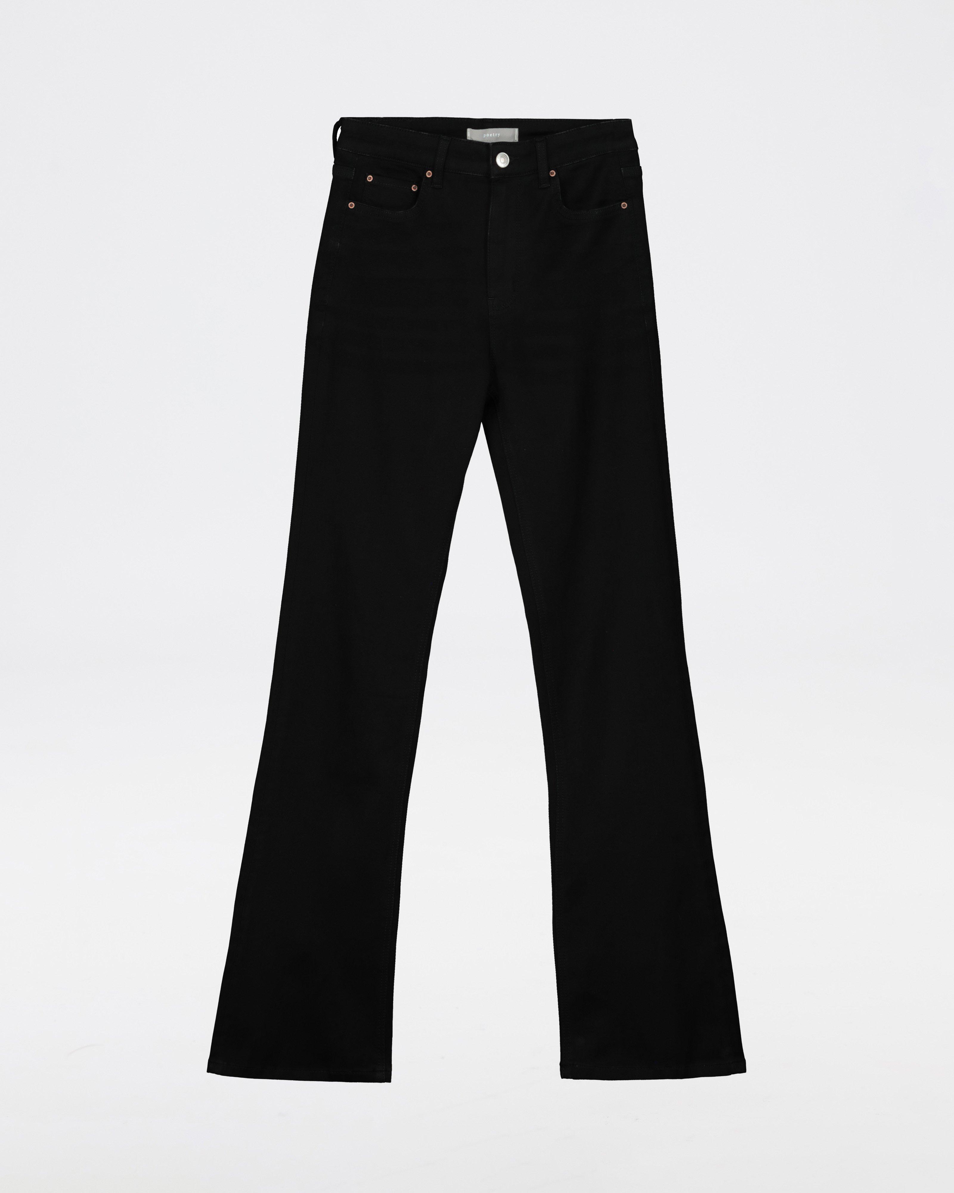 Black skinny hot sale flare jeans