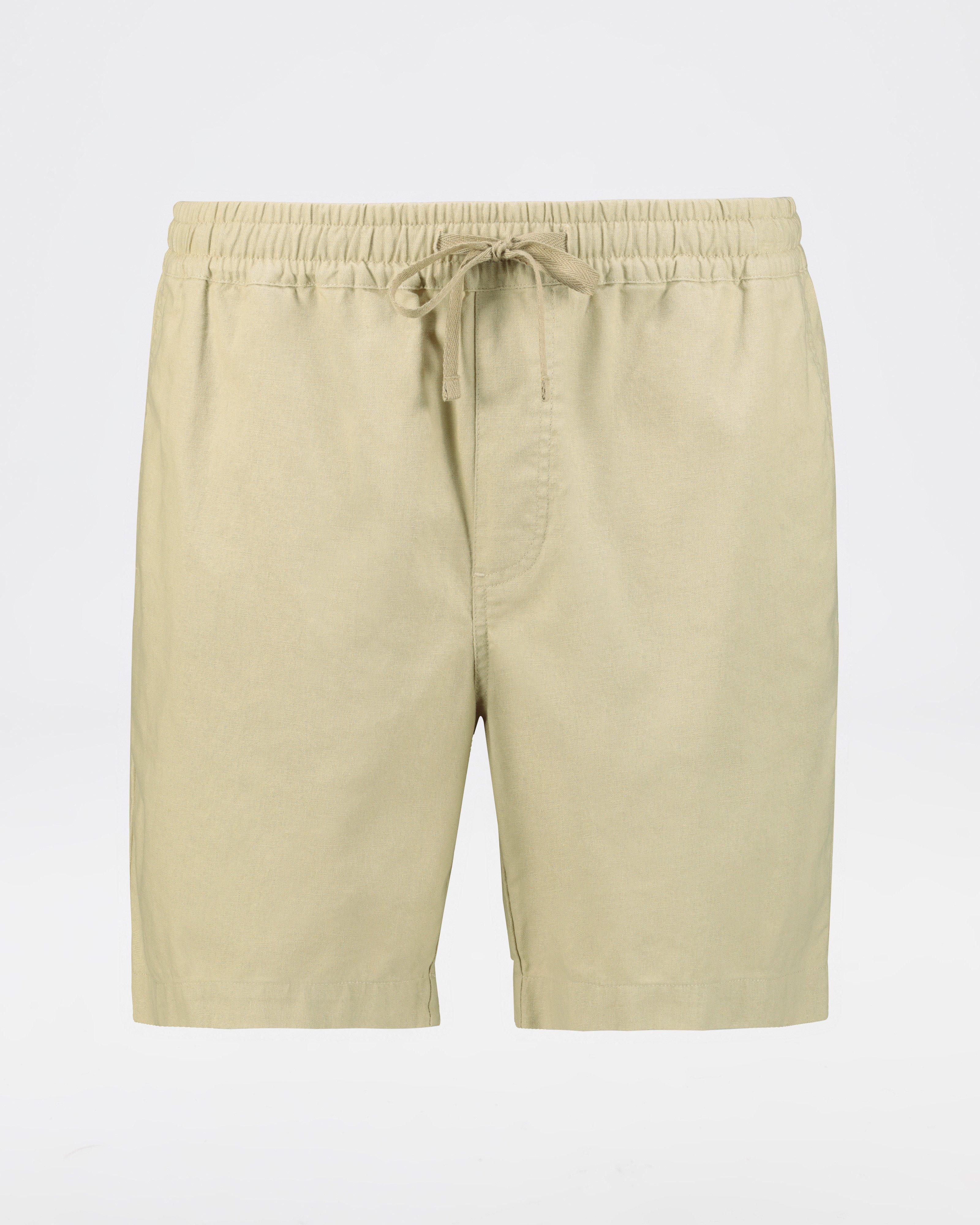 Men's Hux Linen Pull-On Shorts -  Stone