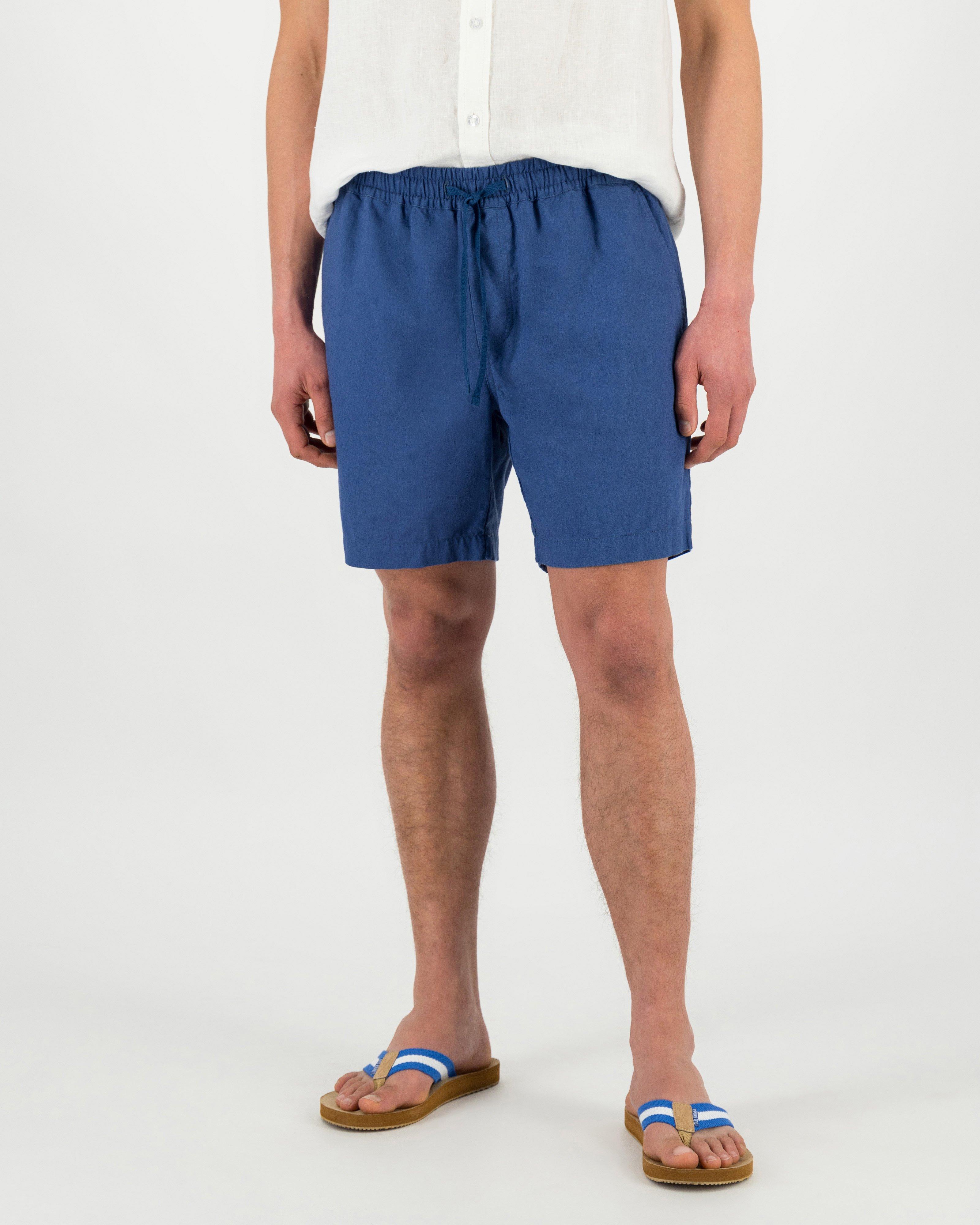 Men's Hux Linen Pull-On Shorts -  Airforce