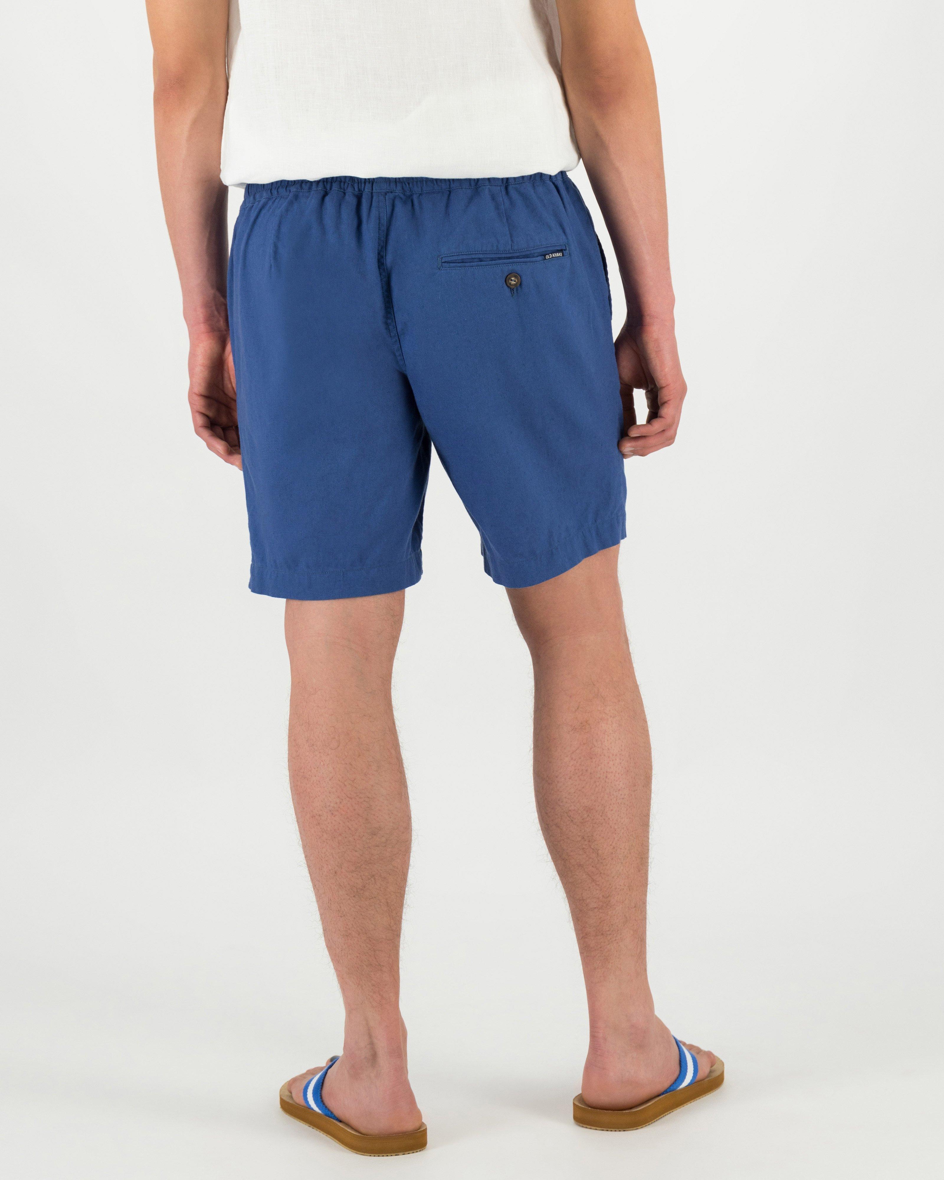 Men's Hux Linen Pull-On Shorts -  Airforce