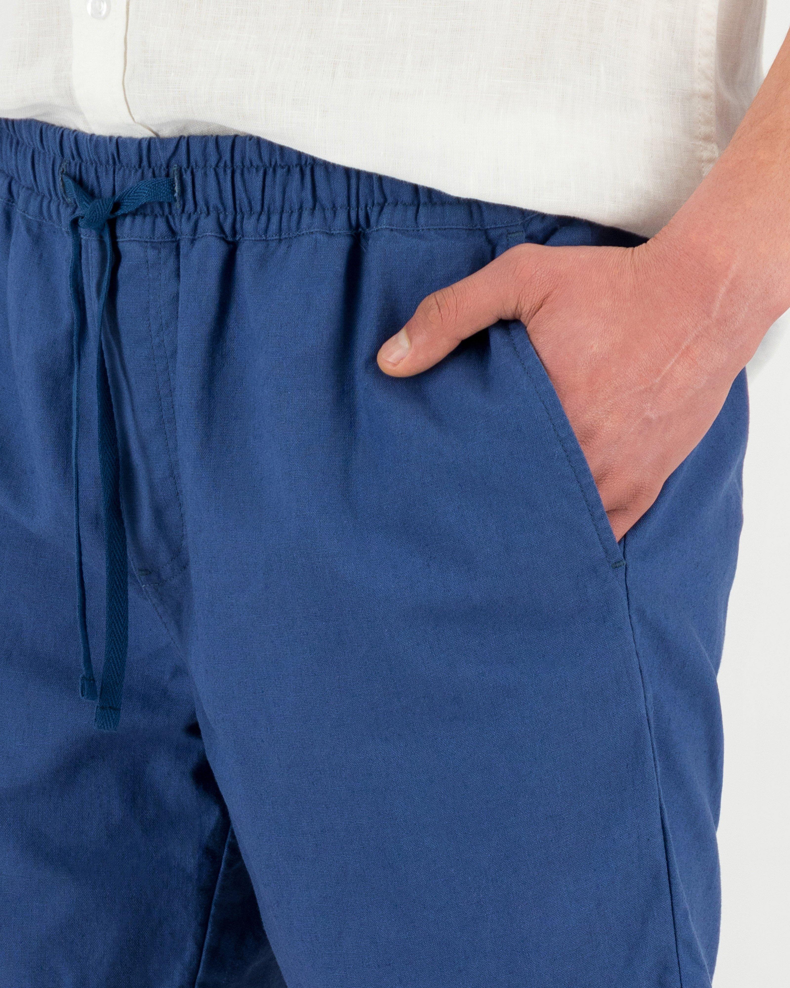 Men's Hux Linen Pull-On Shorts -  Airforce