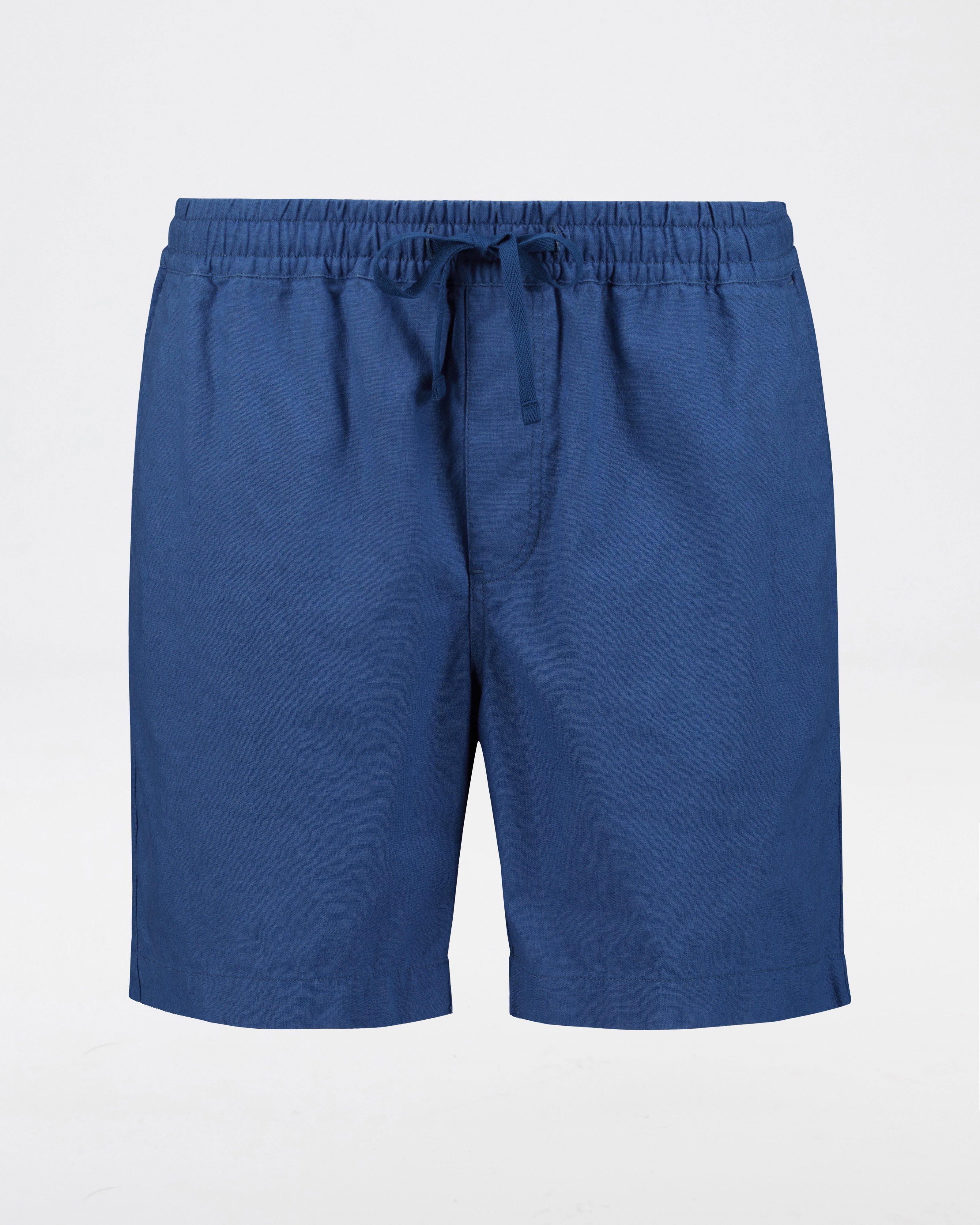 Men's Hux Linen Pull-On Shorts -  Airforce