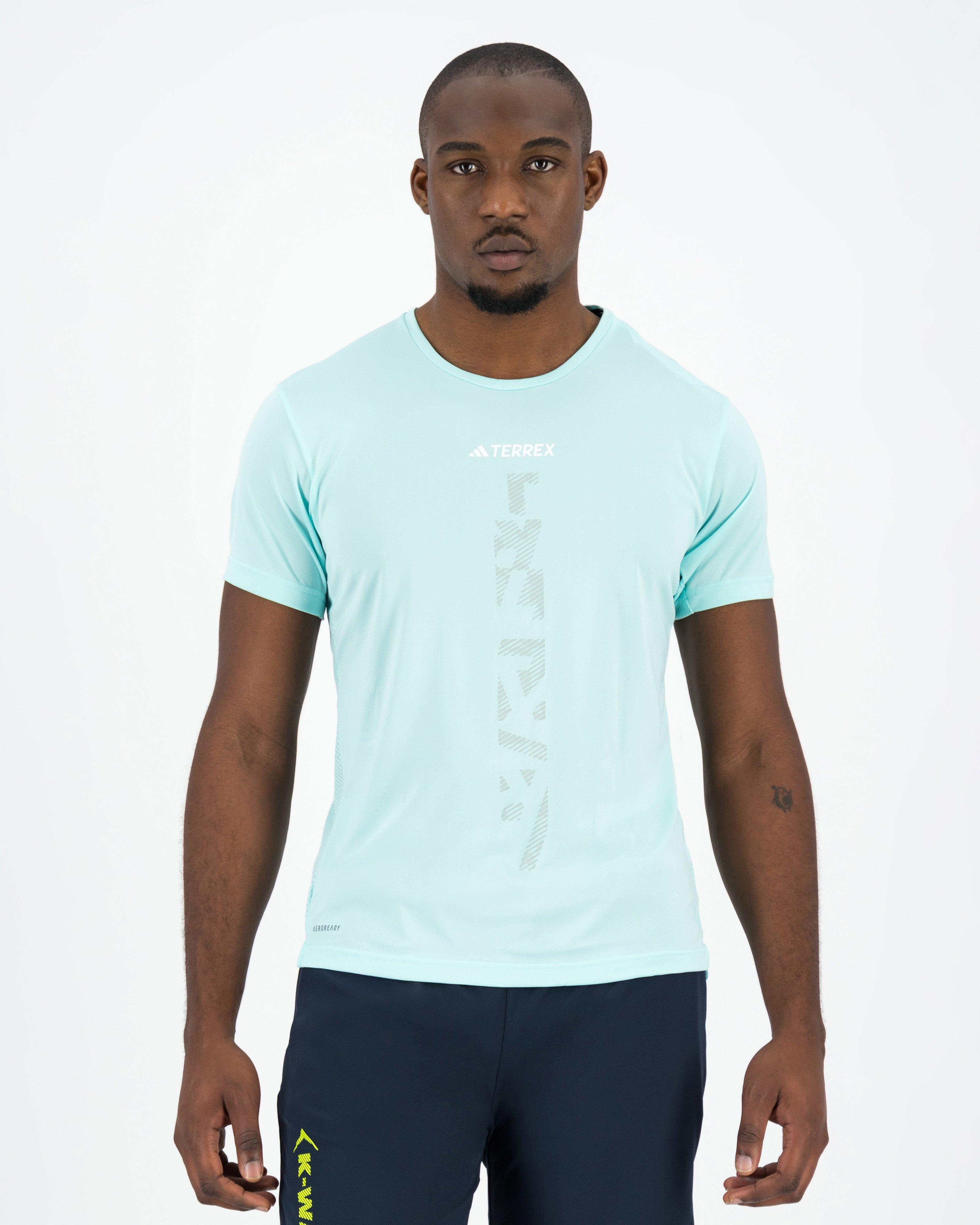 Adidas Men’s Terrex Agravic Trail Running T-shirt -  Aqua