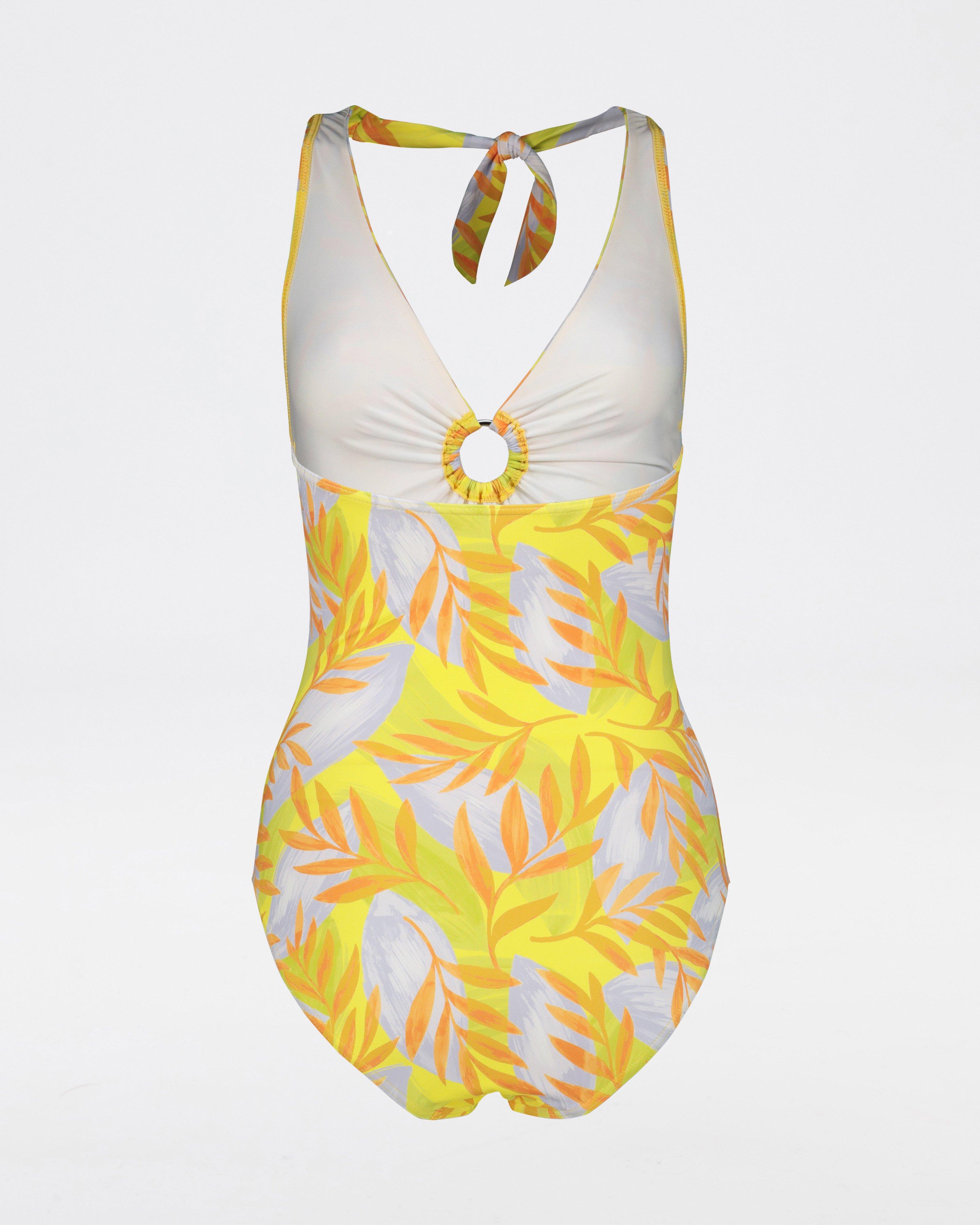 Rio Halter One-Piece Swimsuit -  Chartreuse