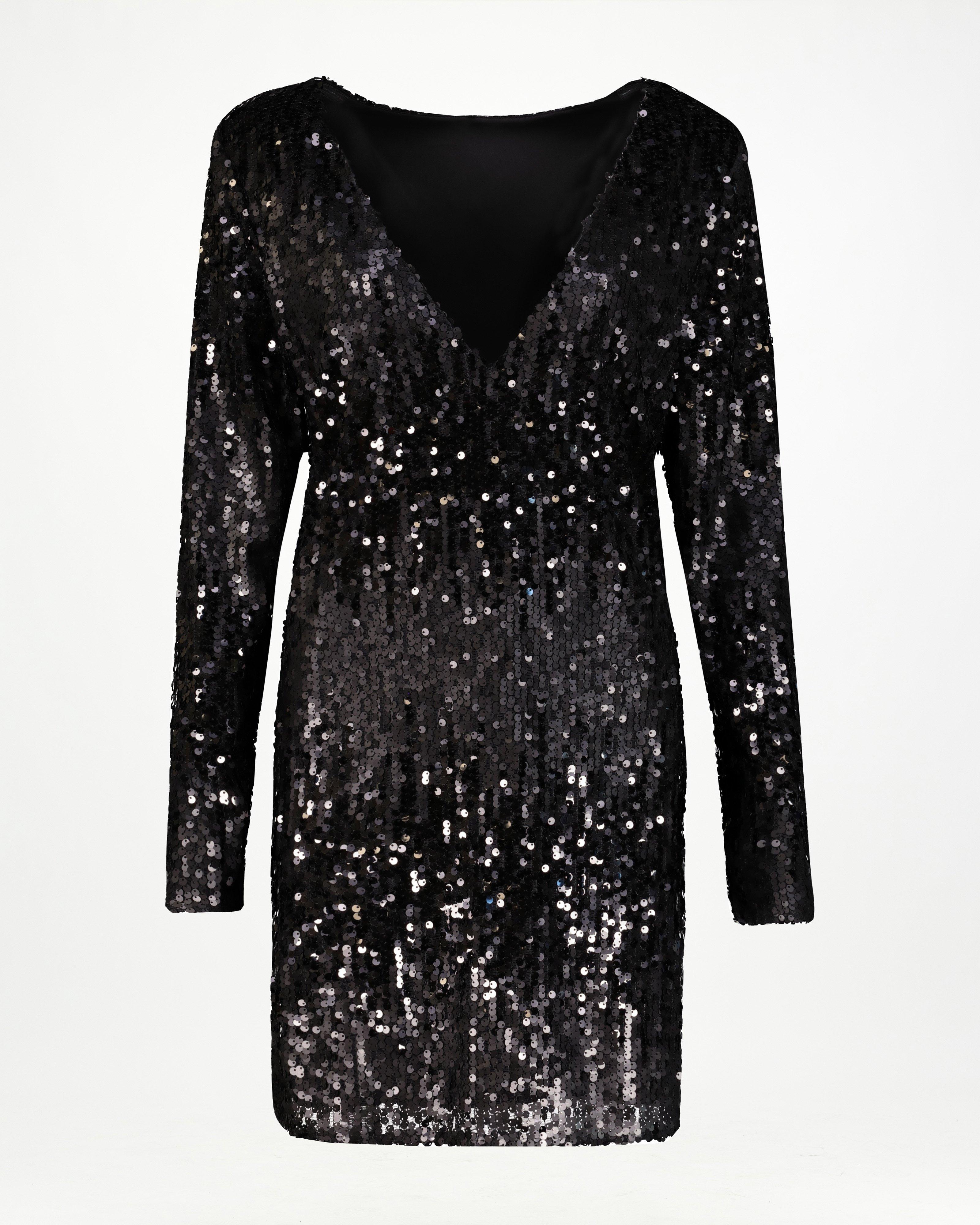 Black sparkly hot sale tunic dress