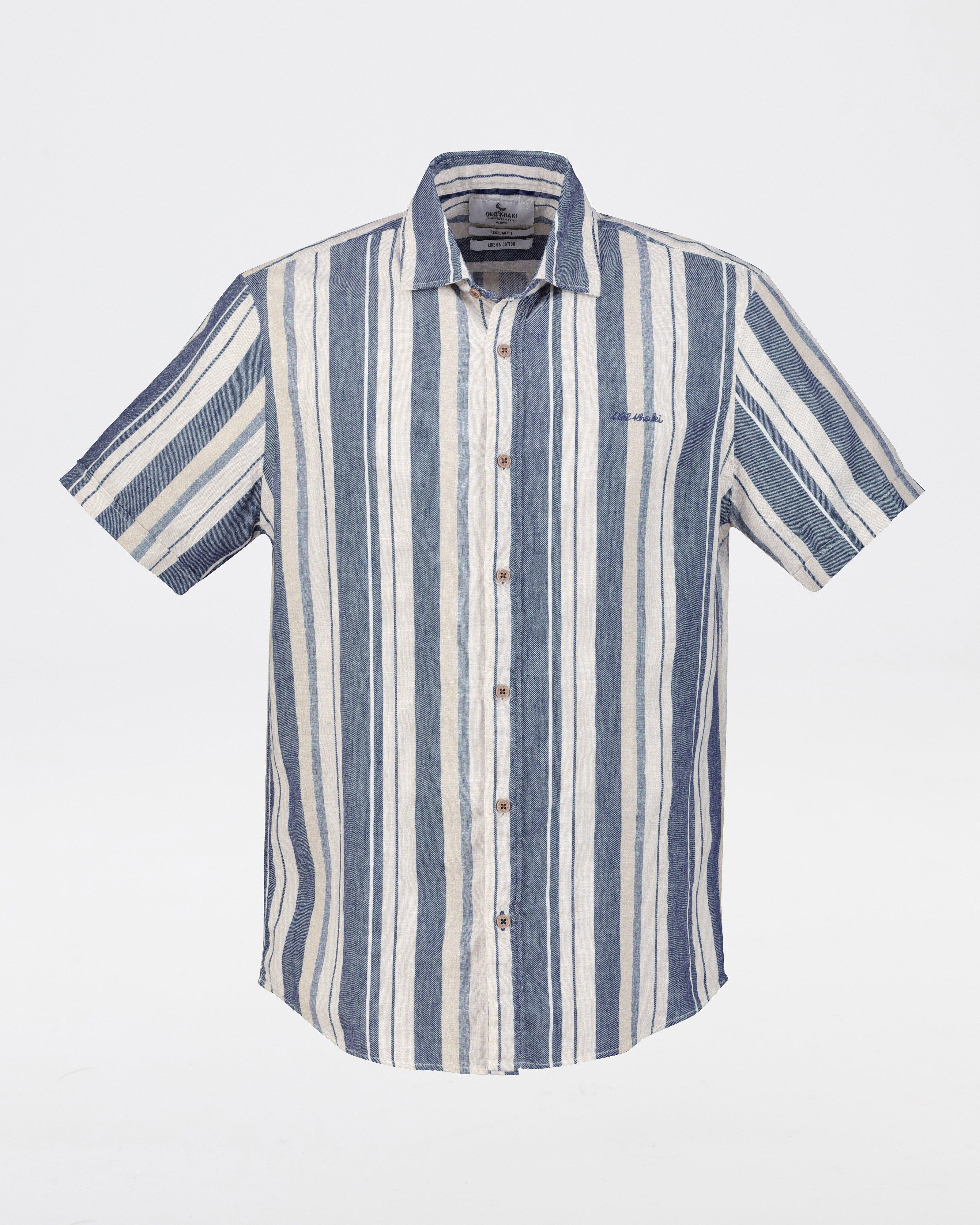 Men's Mike Regular Fit Stripe Shirt -  Blue