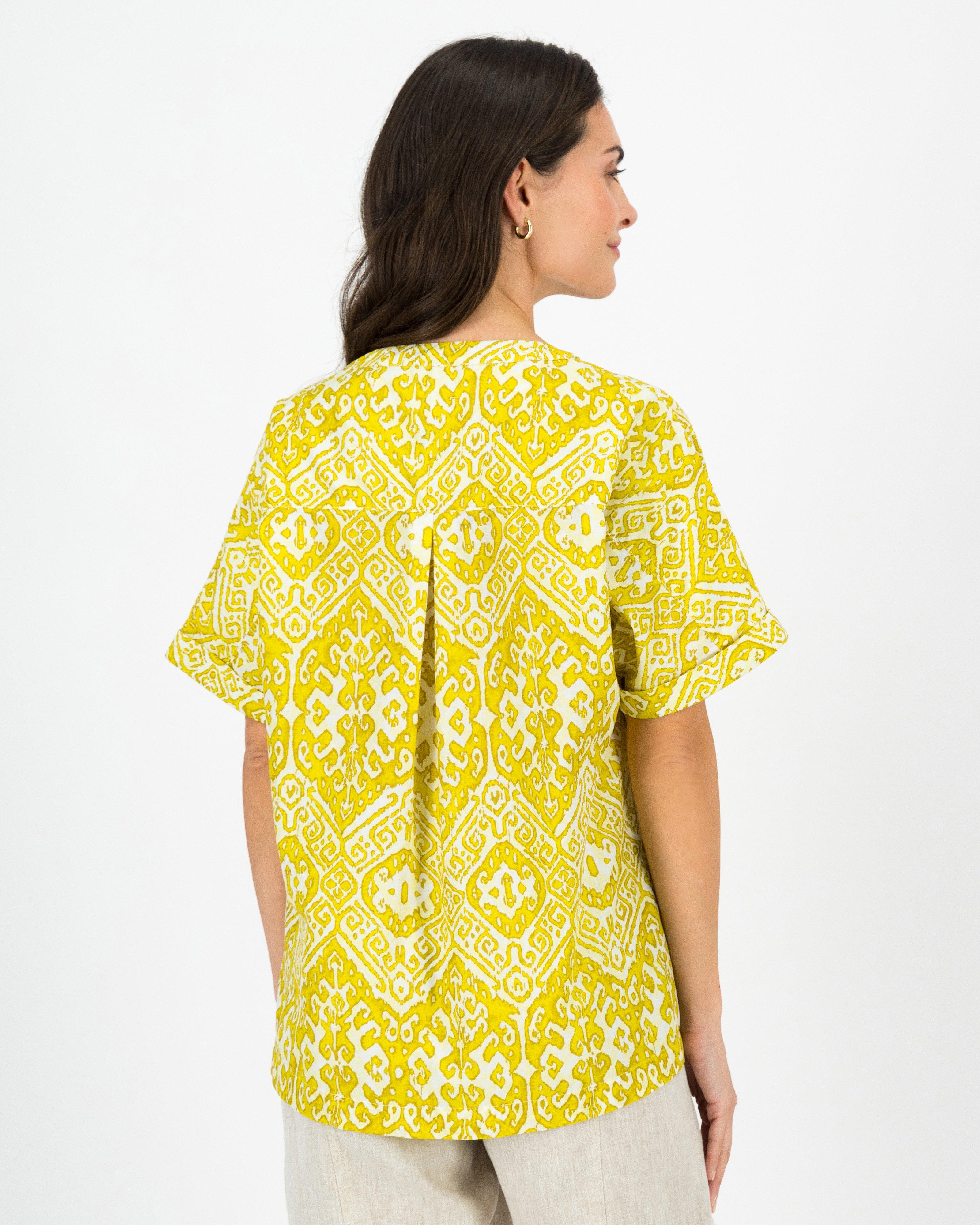 Rare Earth Women’s Thandi V-neck Blouse -  Chartreuse