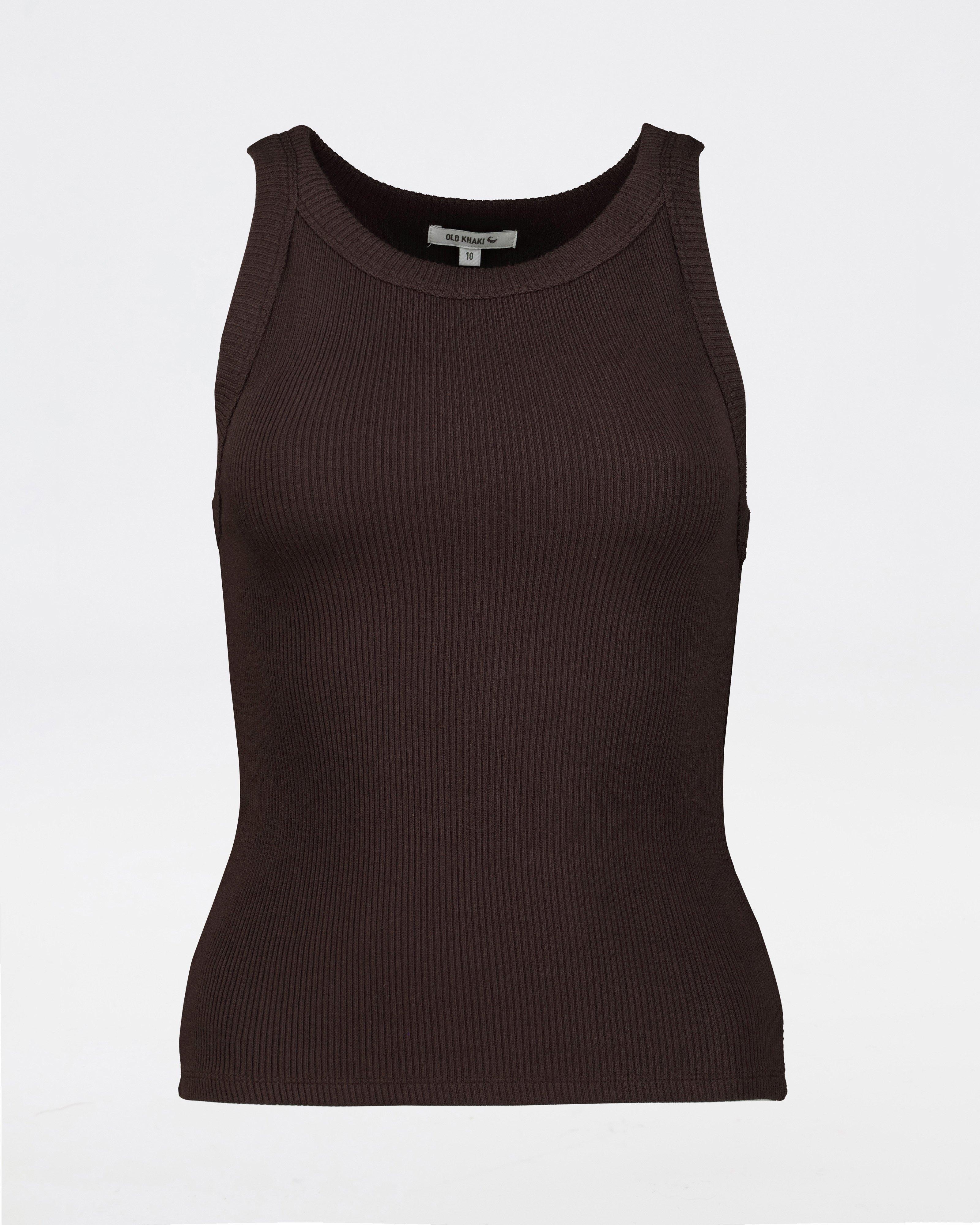 Women's Blaire Ribbed Cami -  Chocolate
