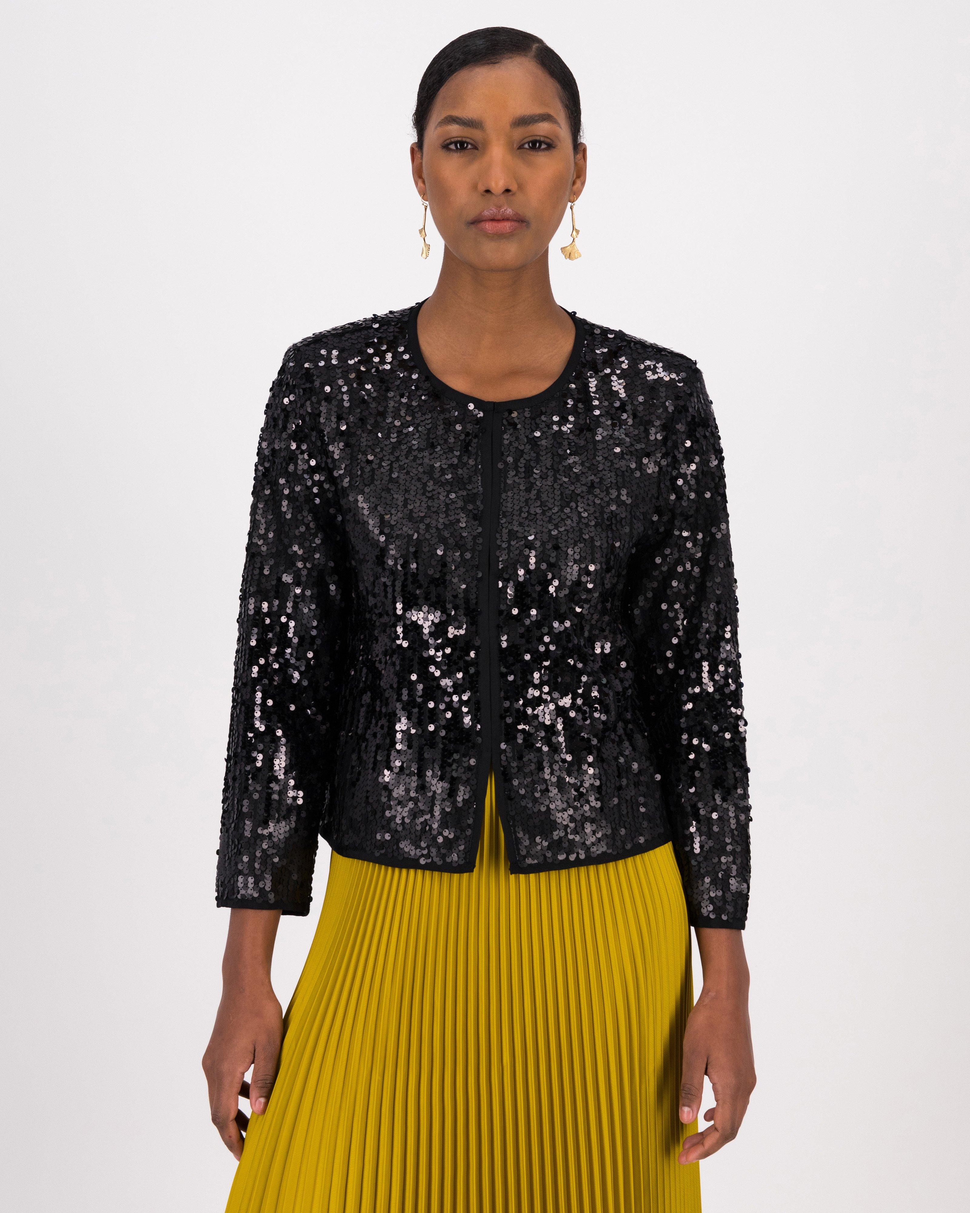 Black sequin outlet jacket