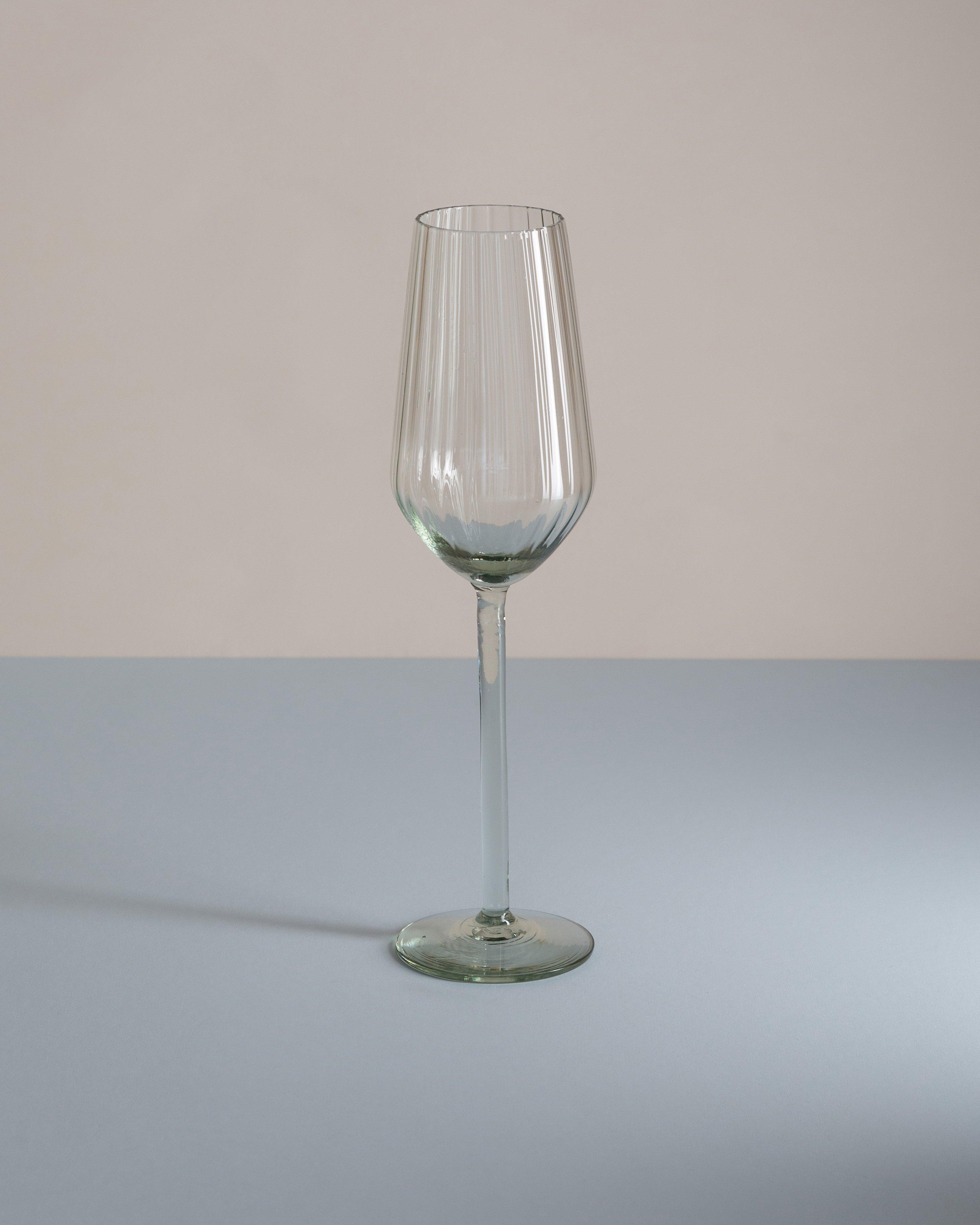 Ngwenya Ribbed Champagne Flute -  No Colour
