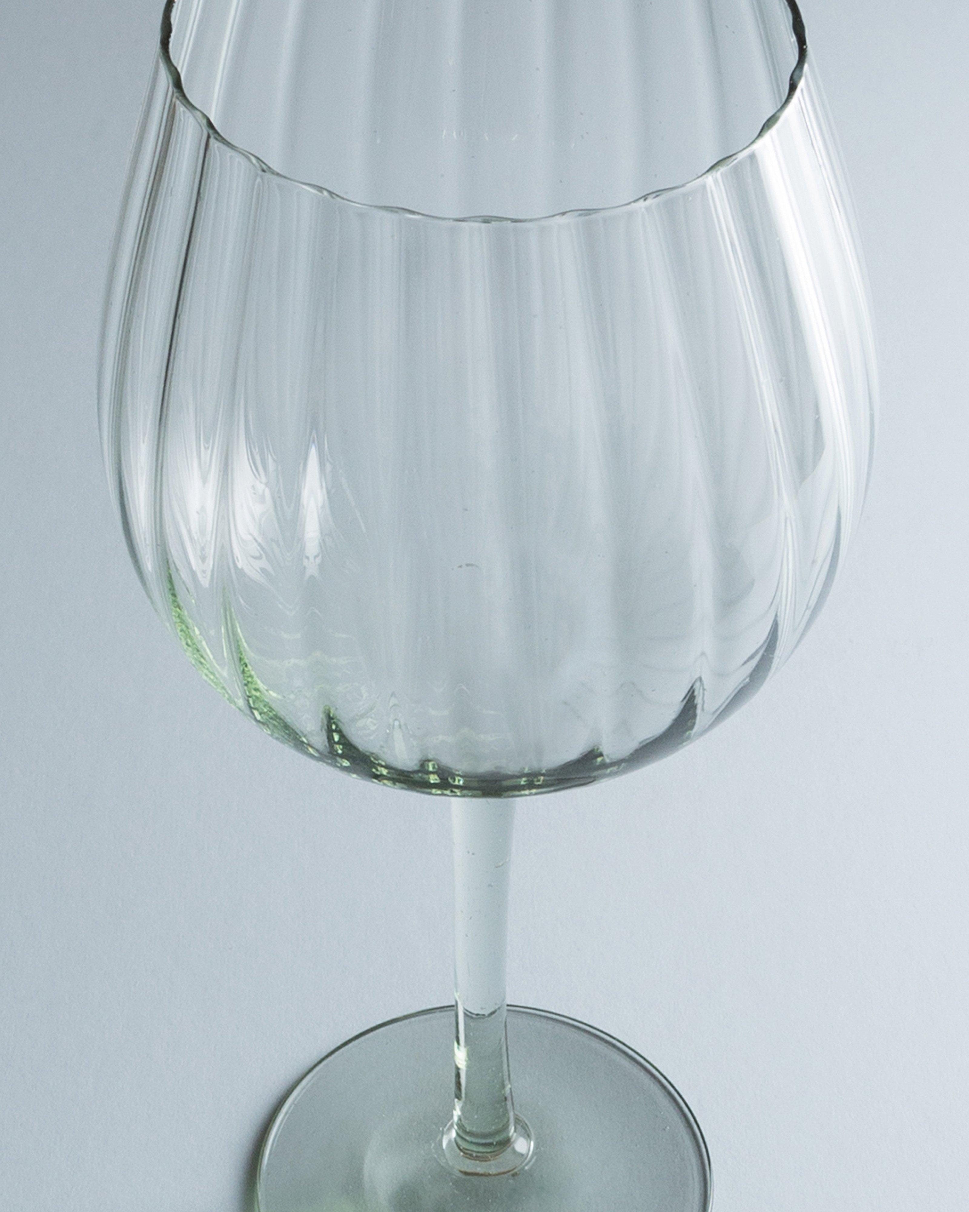Ngwenya Ribbed Wine Glass -  No Colour